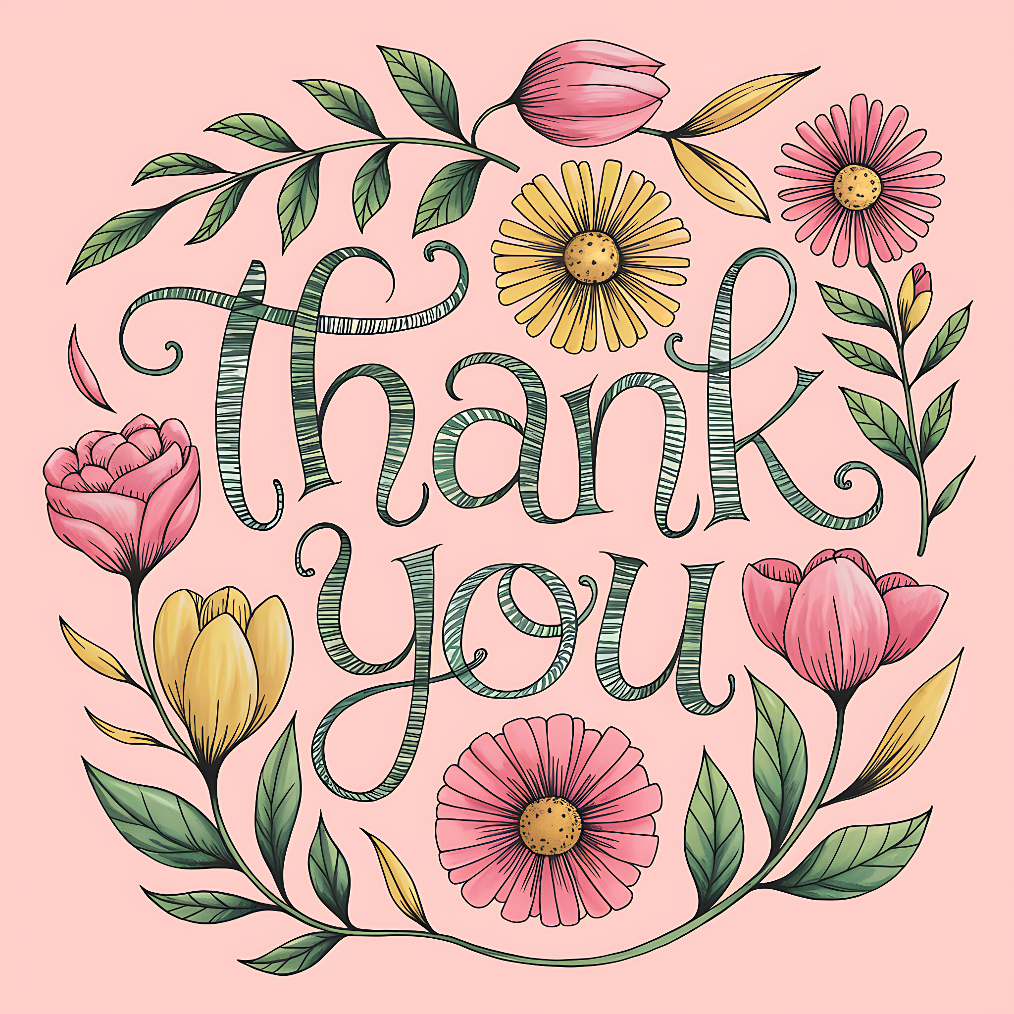 Thank You Hand Drawn