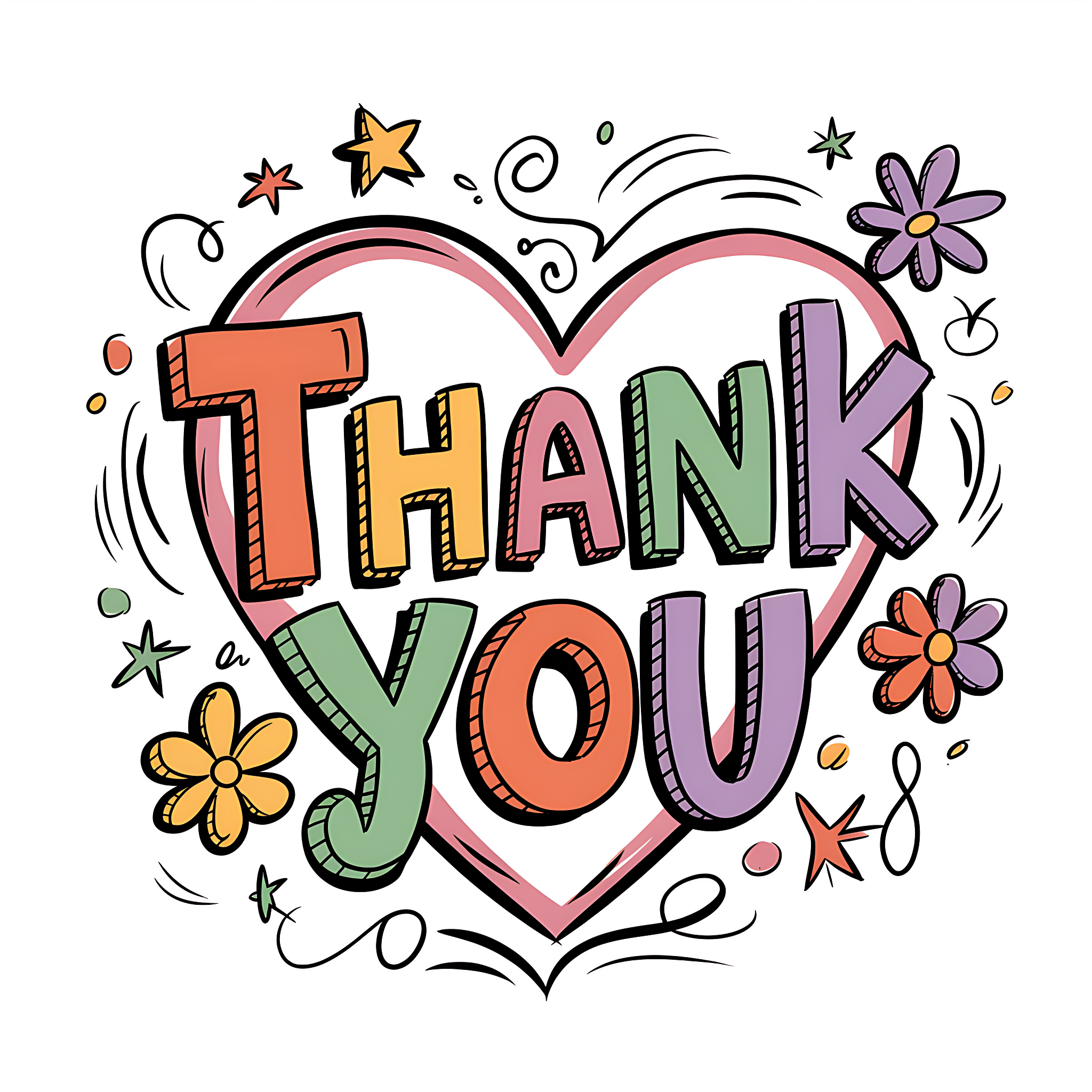 Thank You Hand Drawn