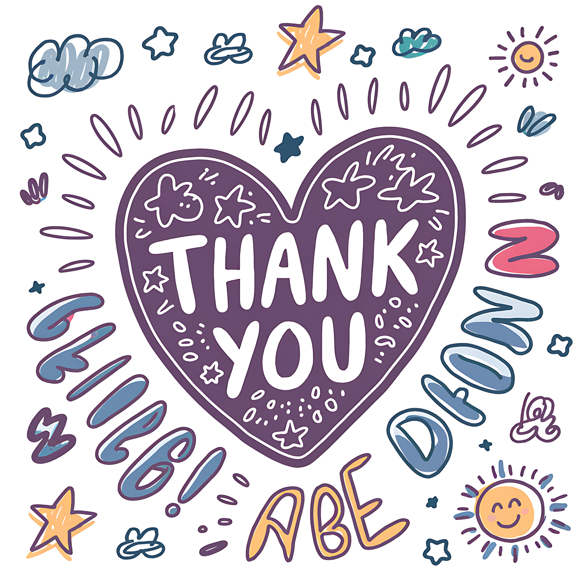 Thank You Hand Drawn