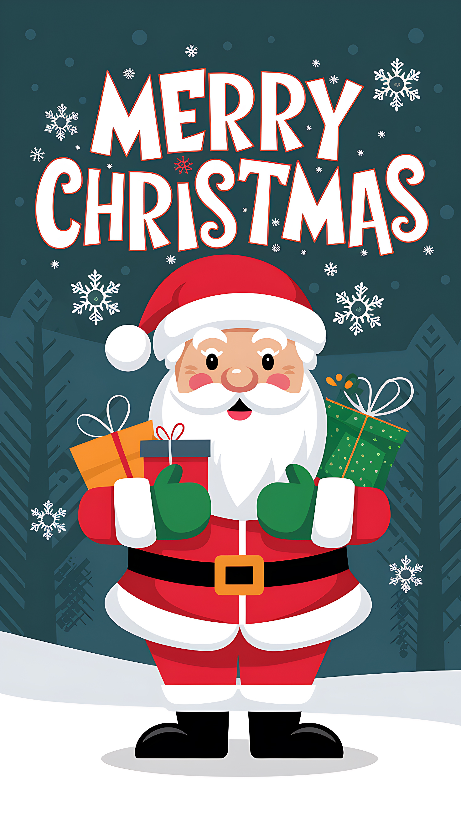 Santa Claus Holding Gifts