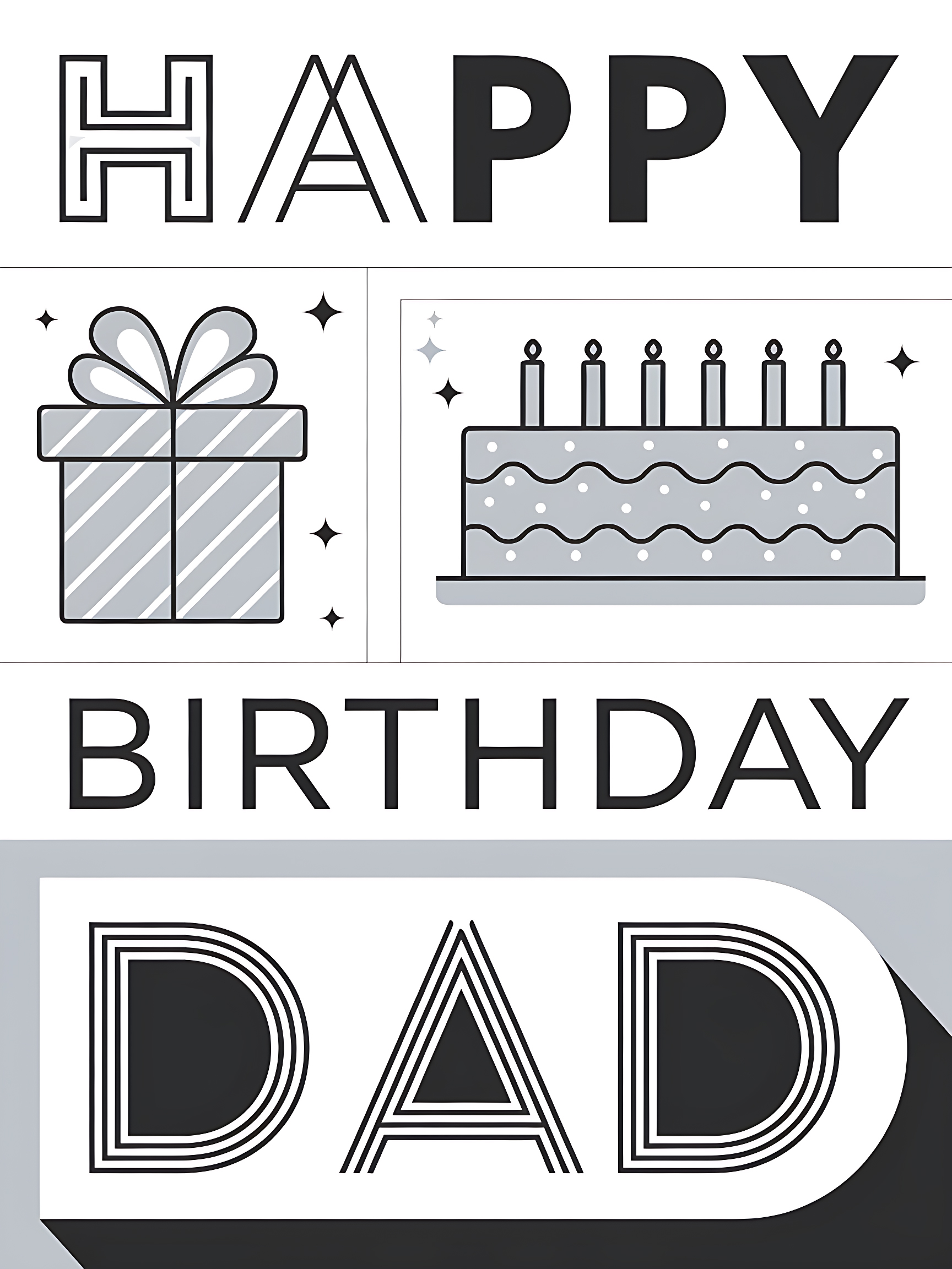 Happy Birthday Dad Minimalist