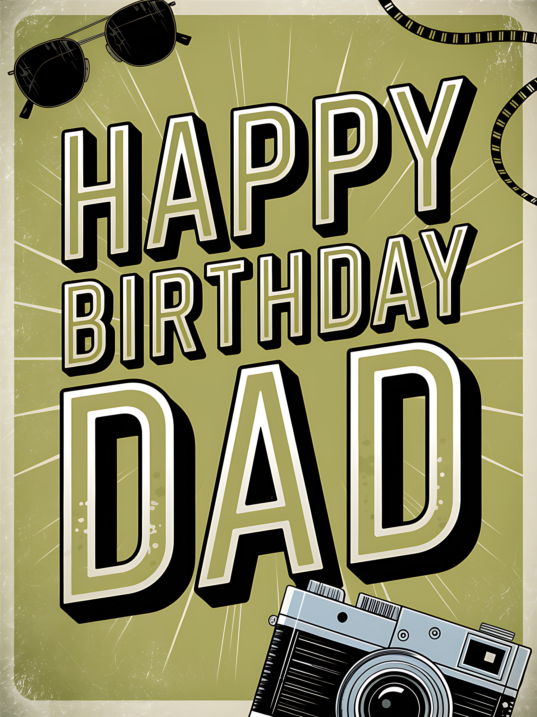 Happy Birthday Dad Retro