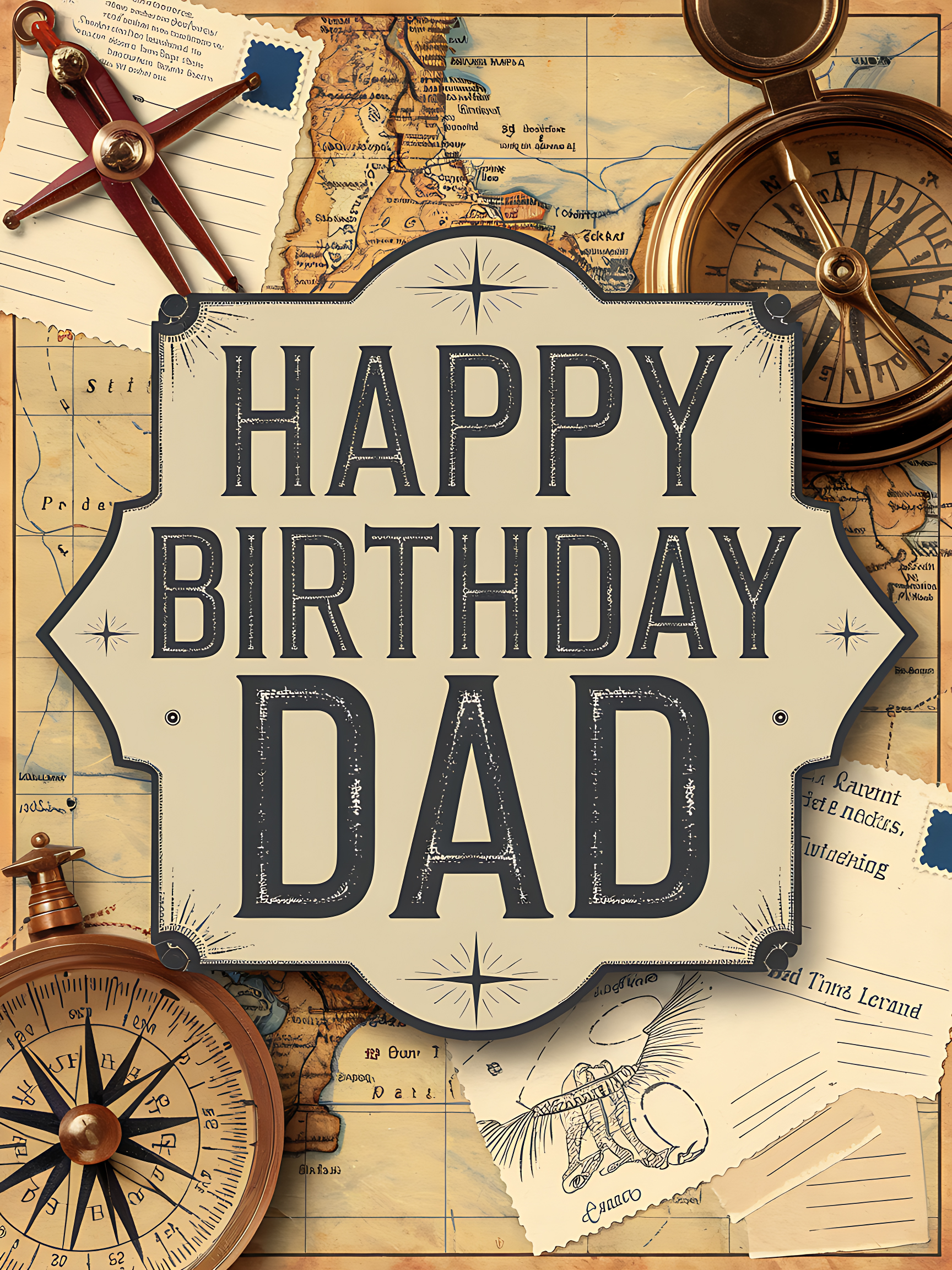 Happy Birthday Dad Vintage