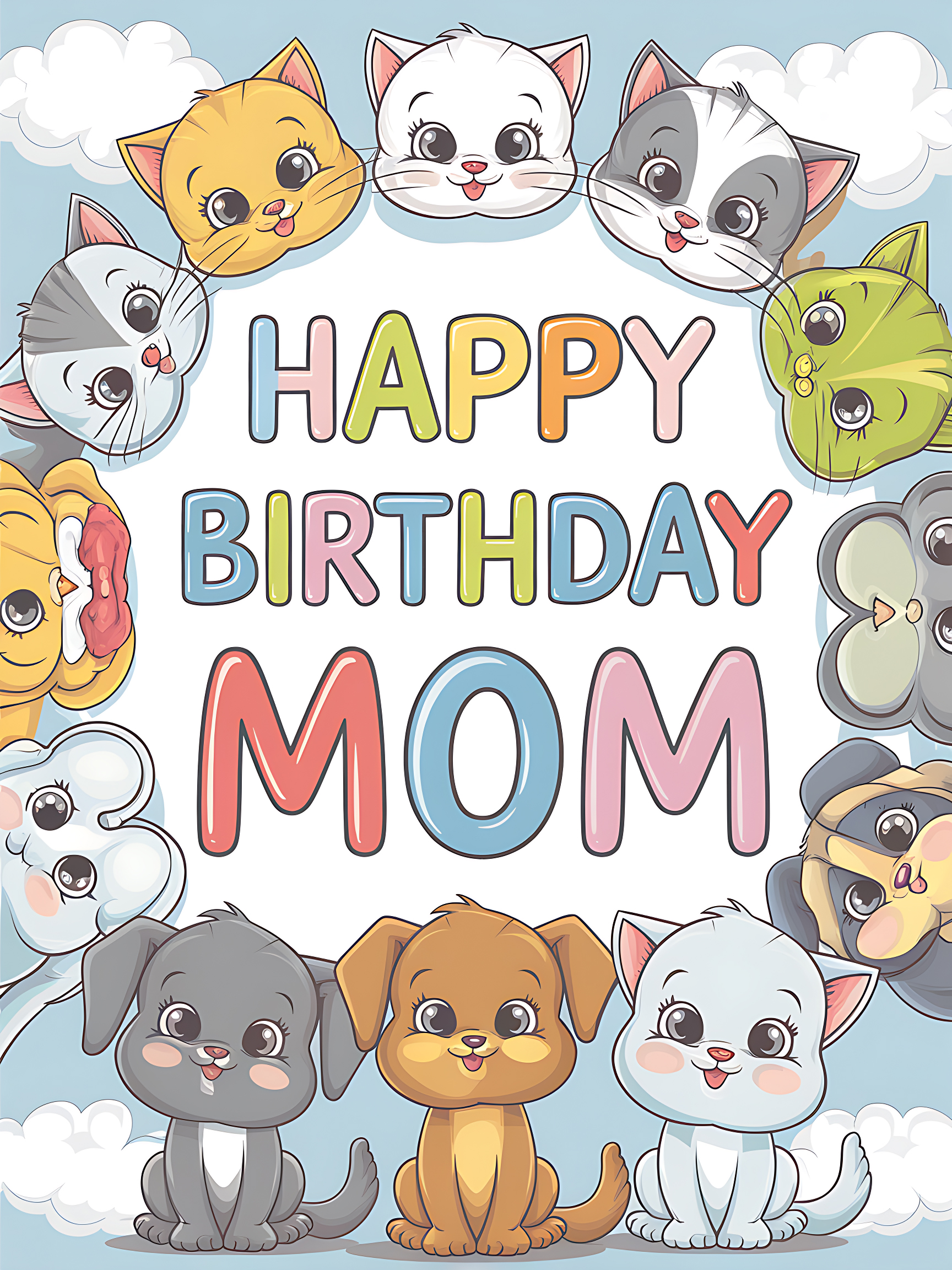 Happy Birthday Mom Animals