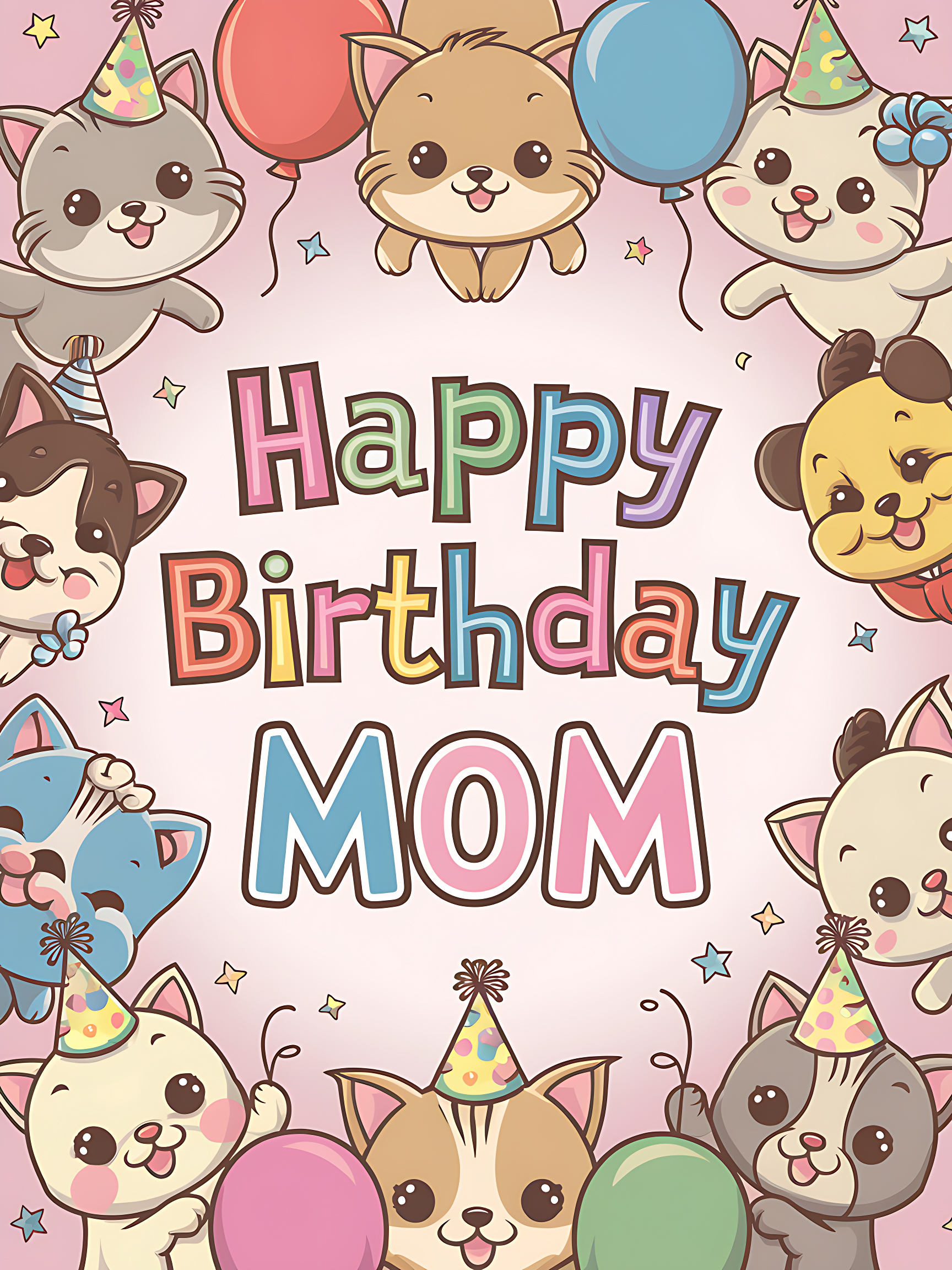 Happy Birthday Mom Animals