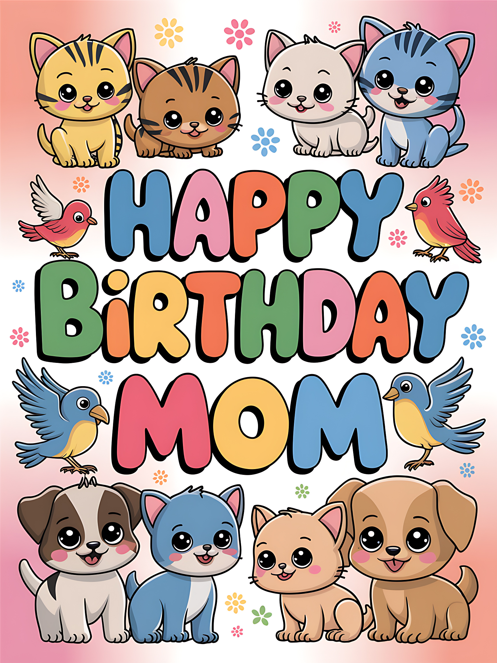 Happy Birthday Mom Animals