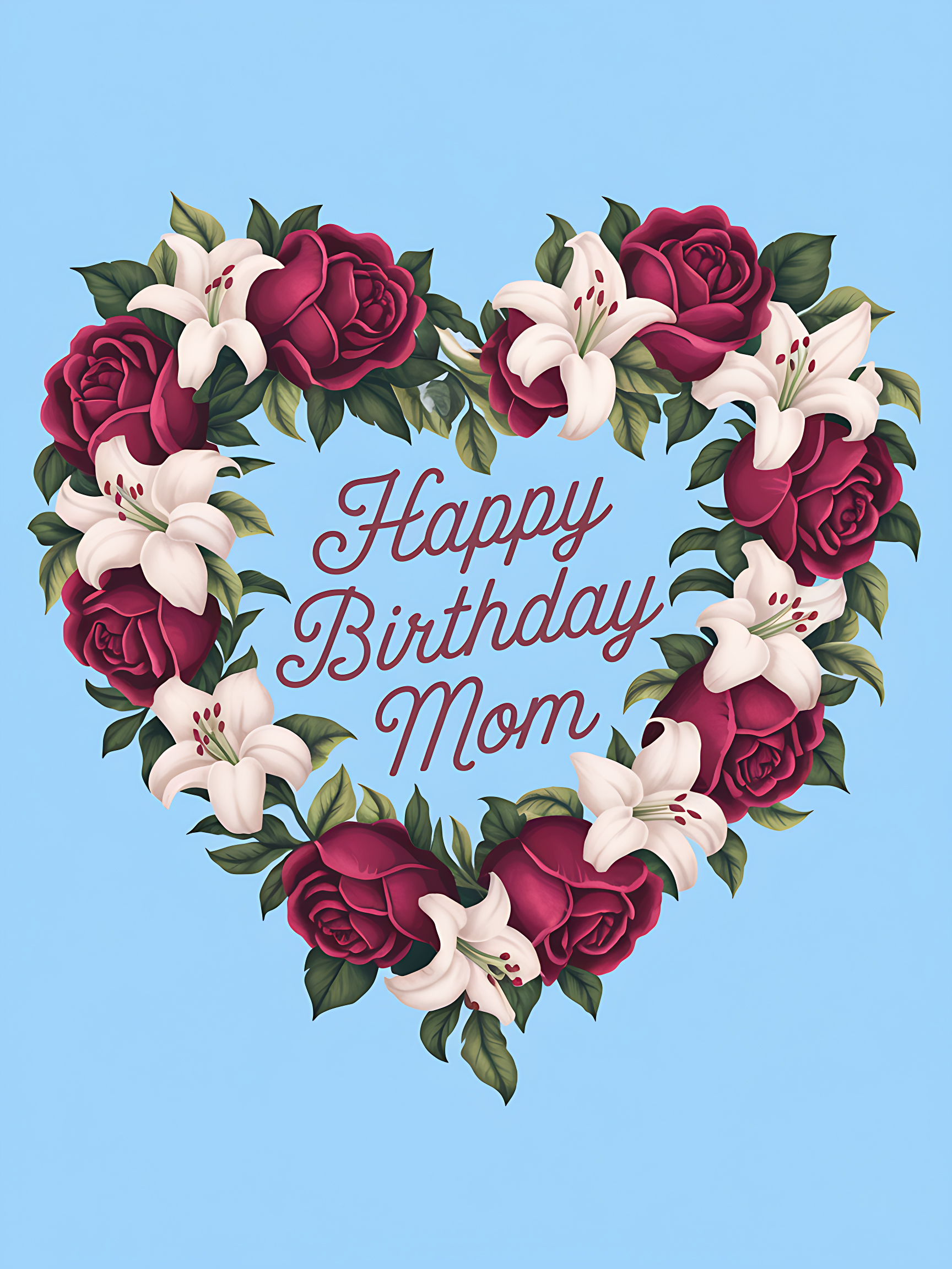 Happy Birthday Mom Heart
