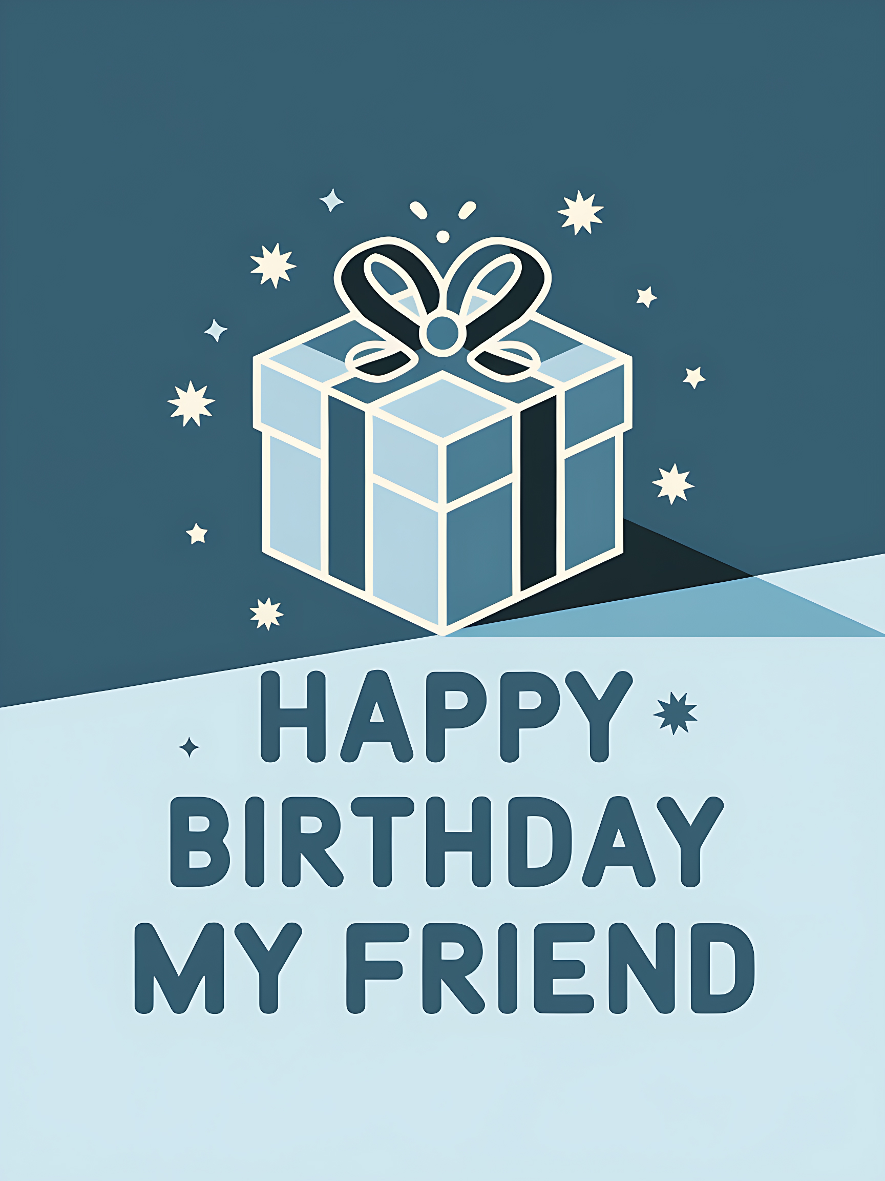 Happy Birthday My Friend Minimalist