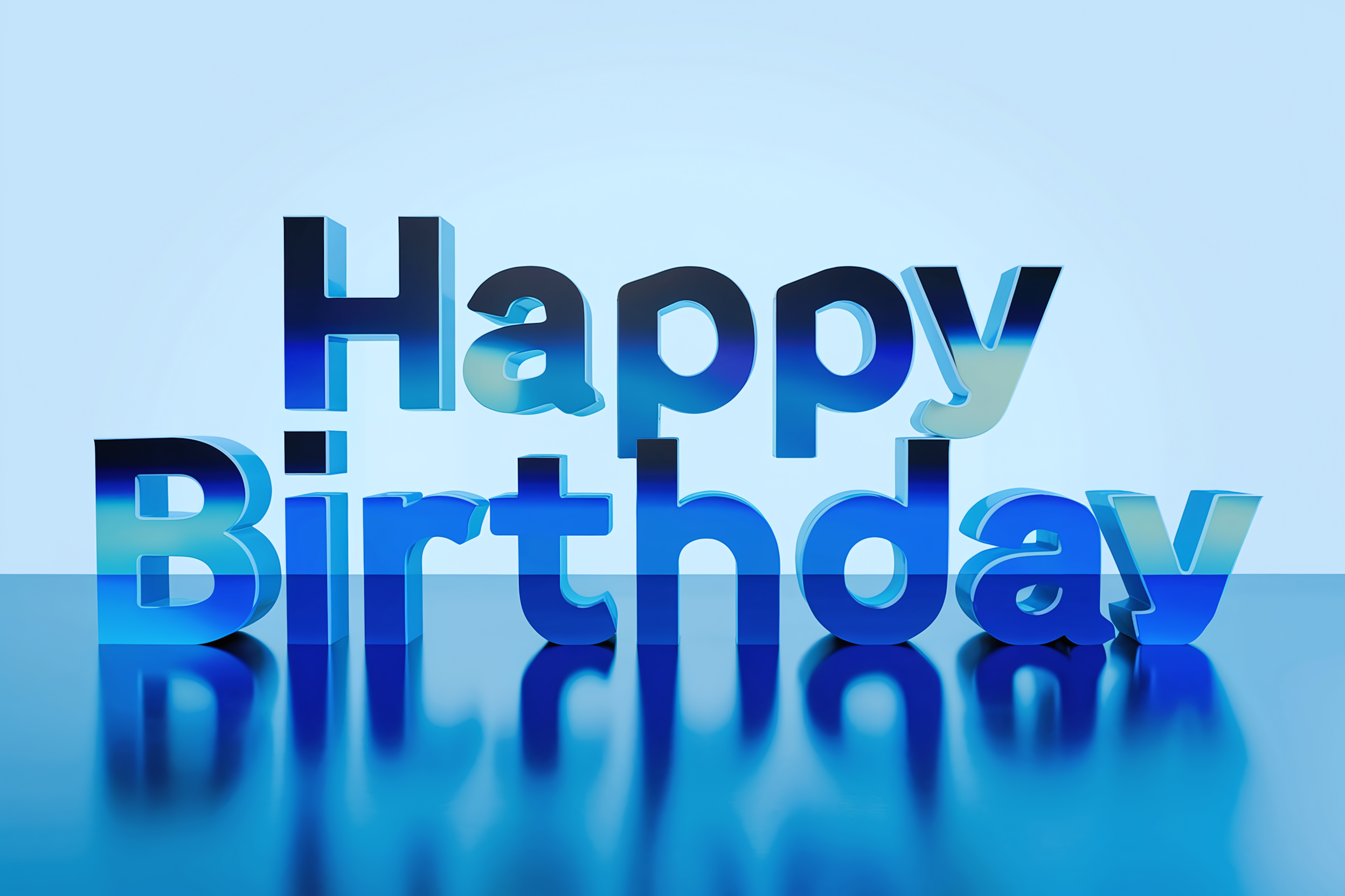 Free Download Happy Birthday Metallic Text