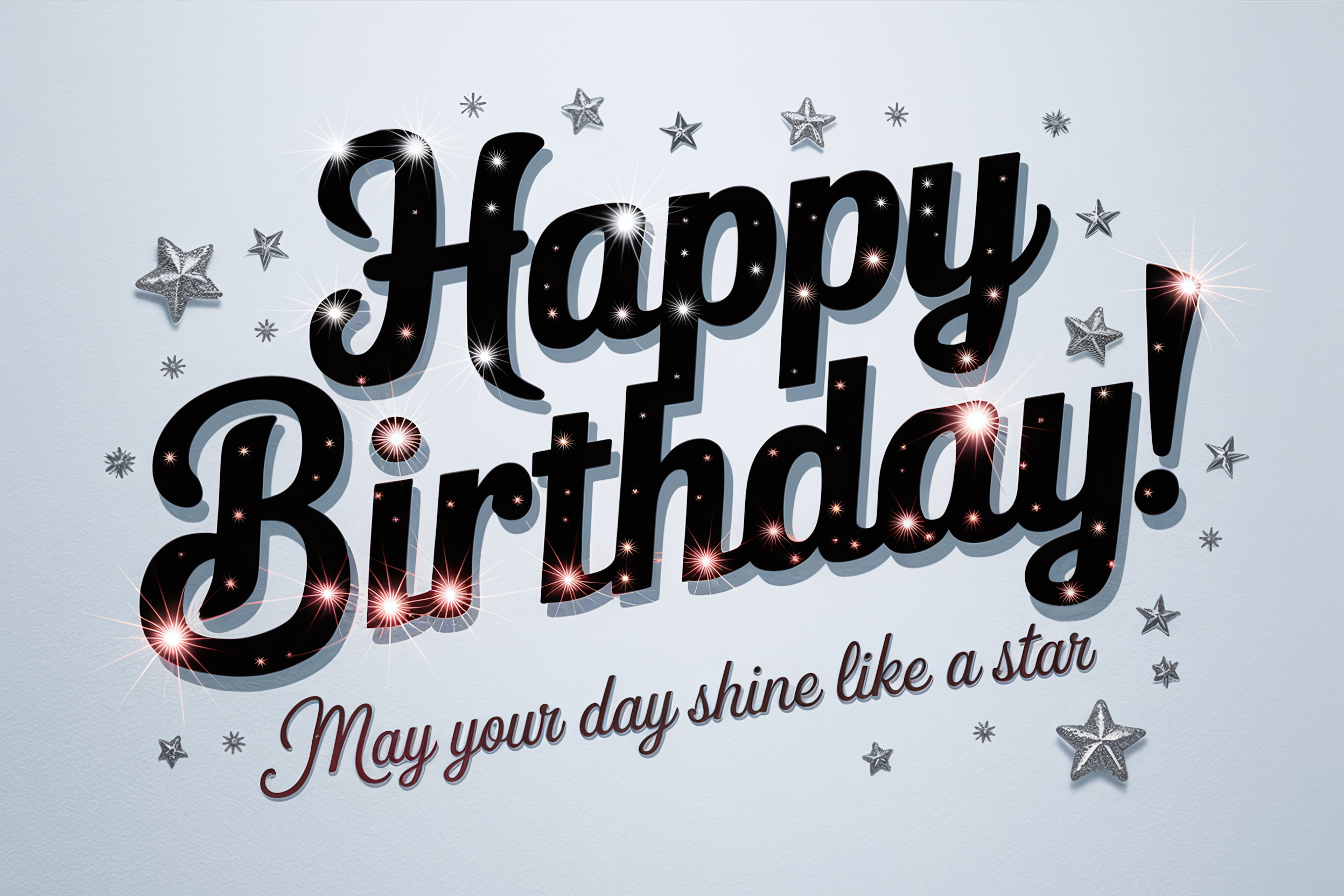 Happy Birthday Card with Stars