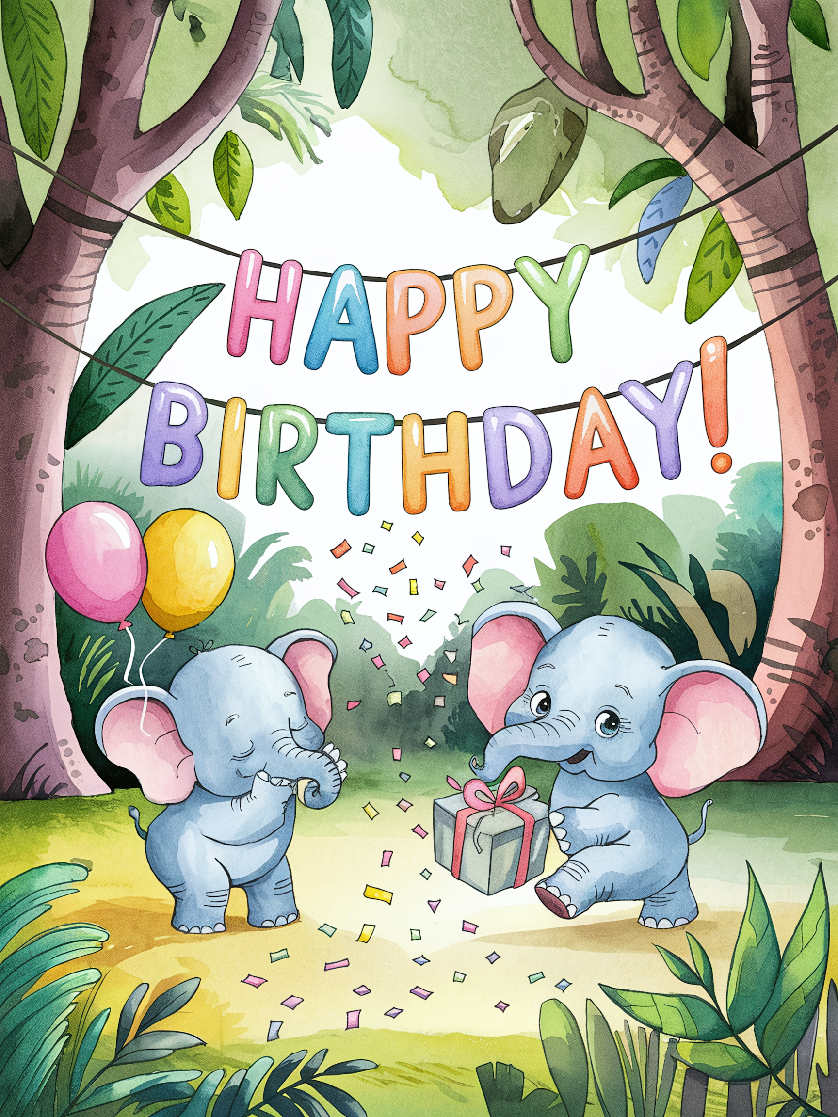 Celebrate with 21 Adorable Happy Birthday Animal Watercolor Designs!