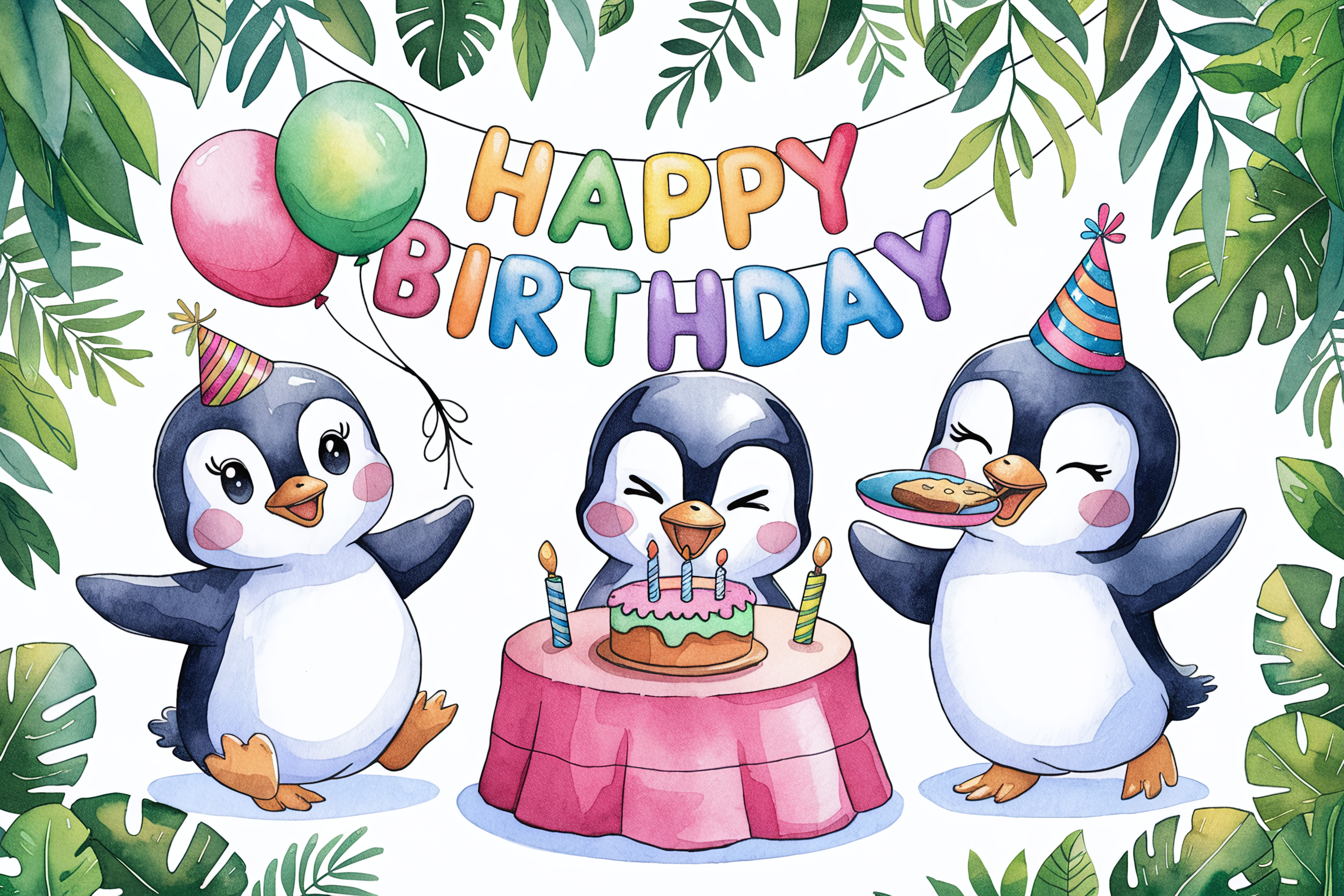 Celebrate with 21 Adorable Happy Birthday Animal Watercolor Designs!