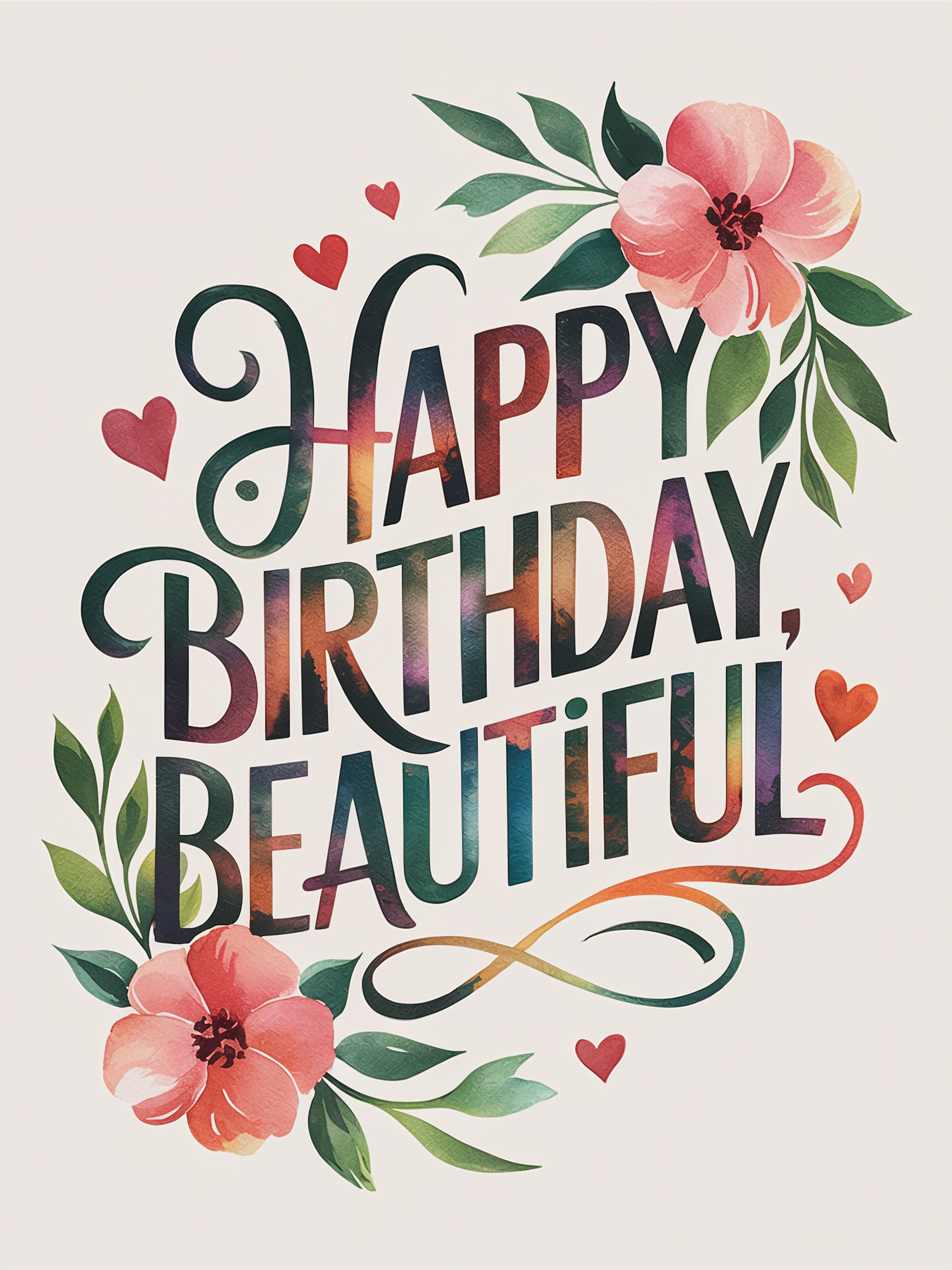 Celebrate With Beauty: 19 Free “happy Birthday Beautiful” Designs ...