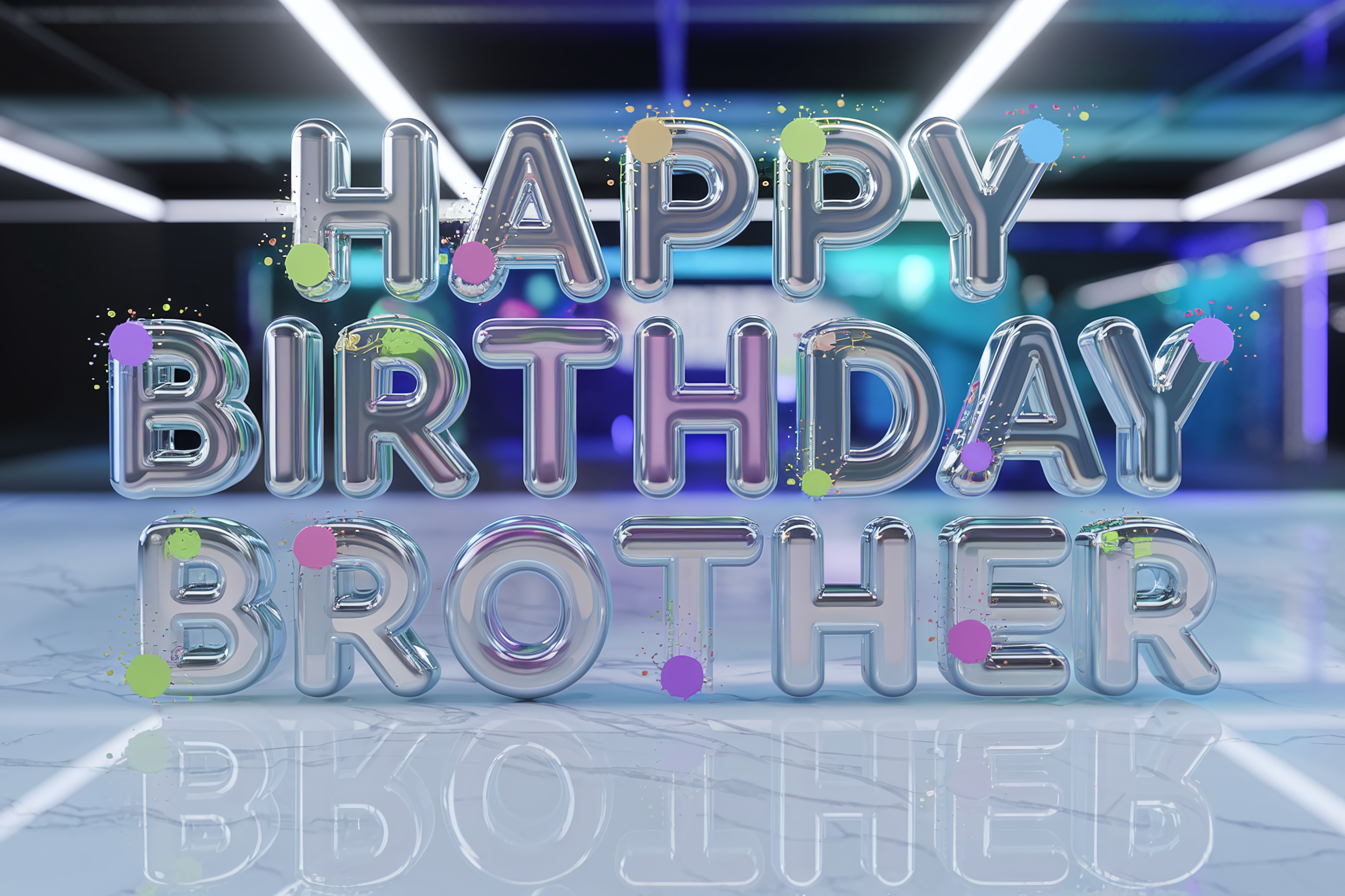 Happy Birthday Brother 3D Render