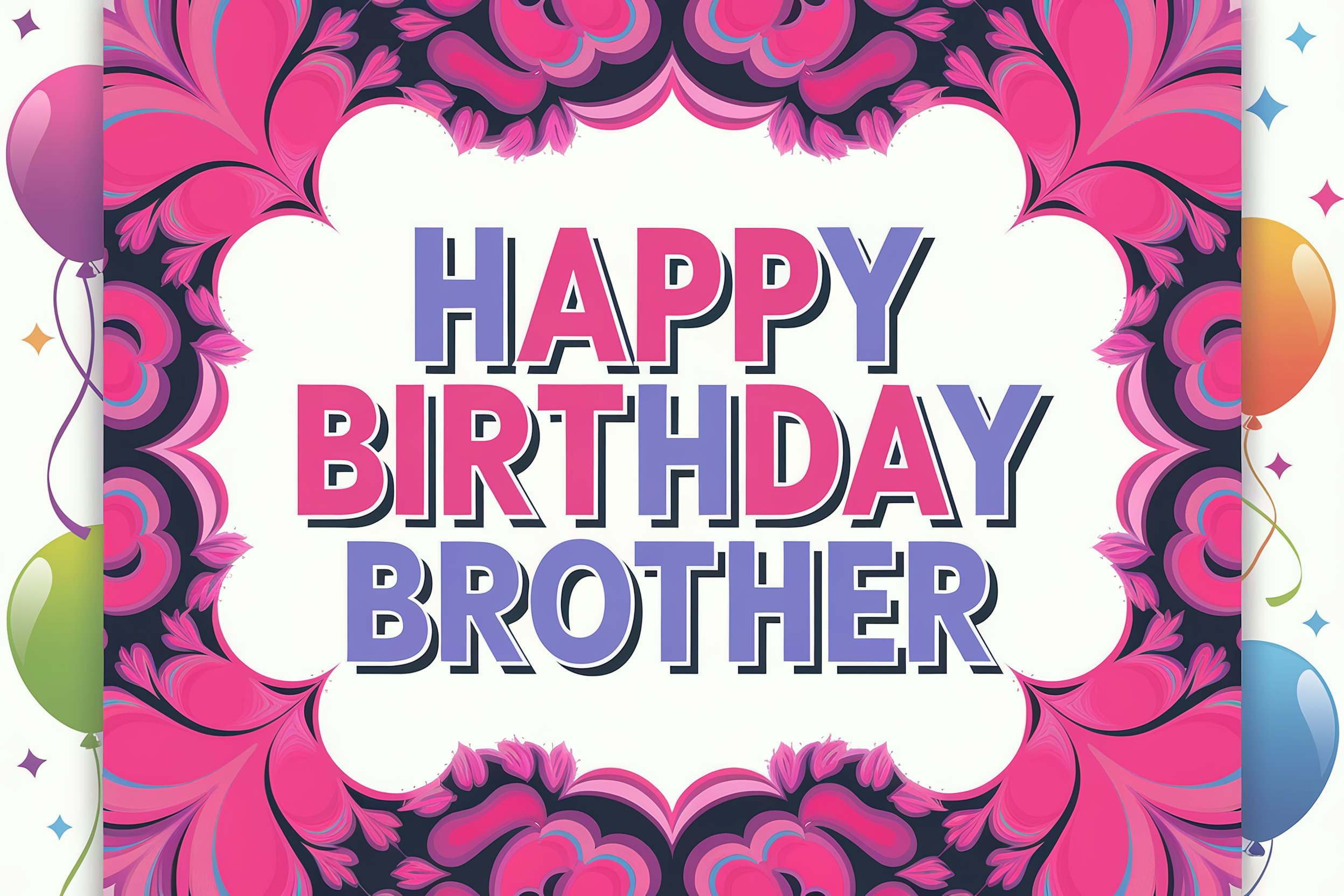 Happy Birthday Brother Card Design