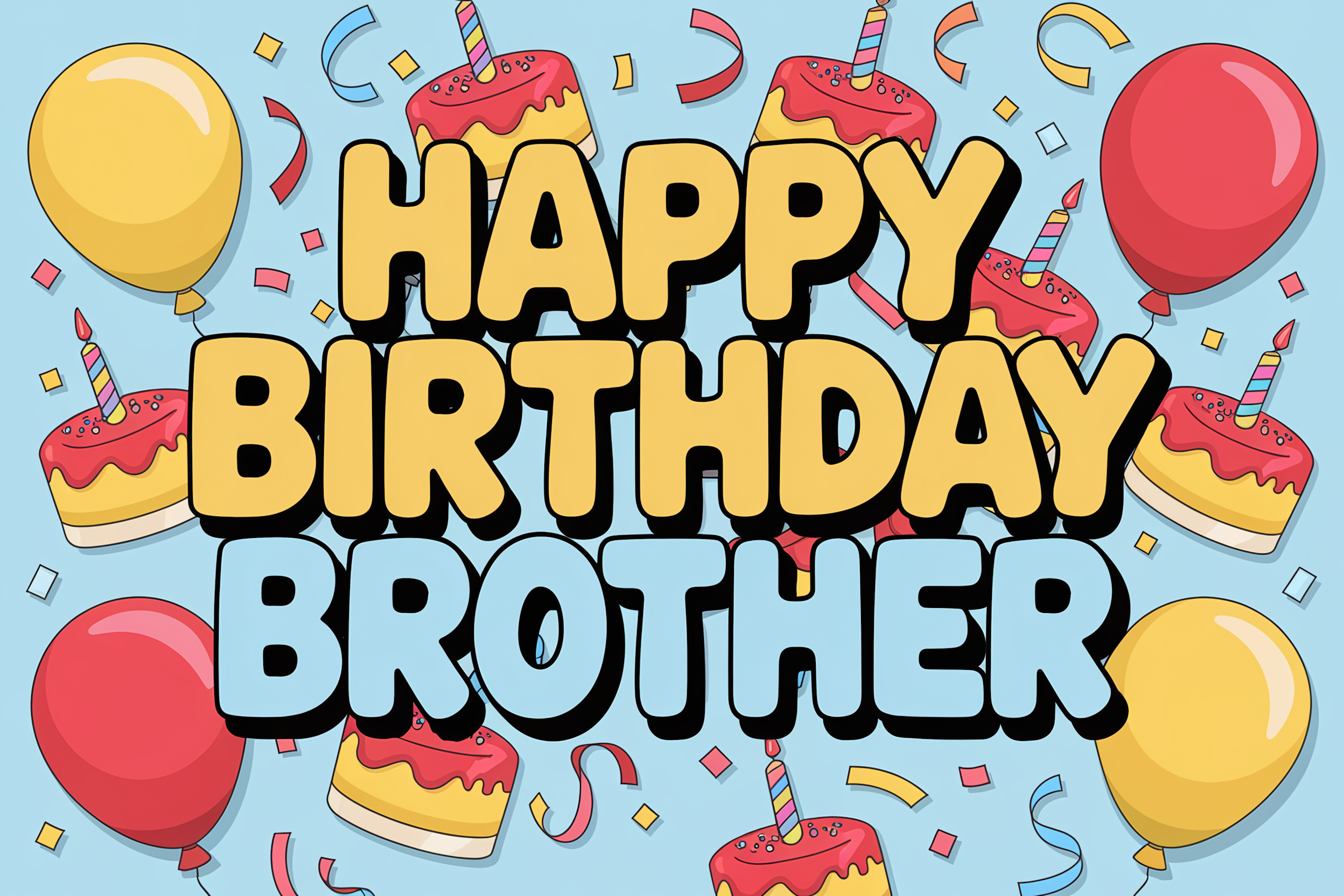 Happy Birthday Brother Card
