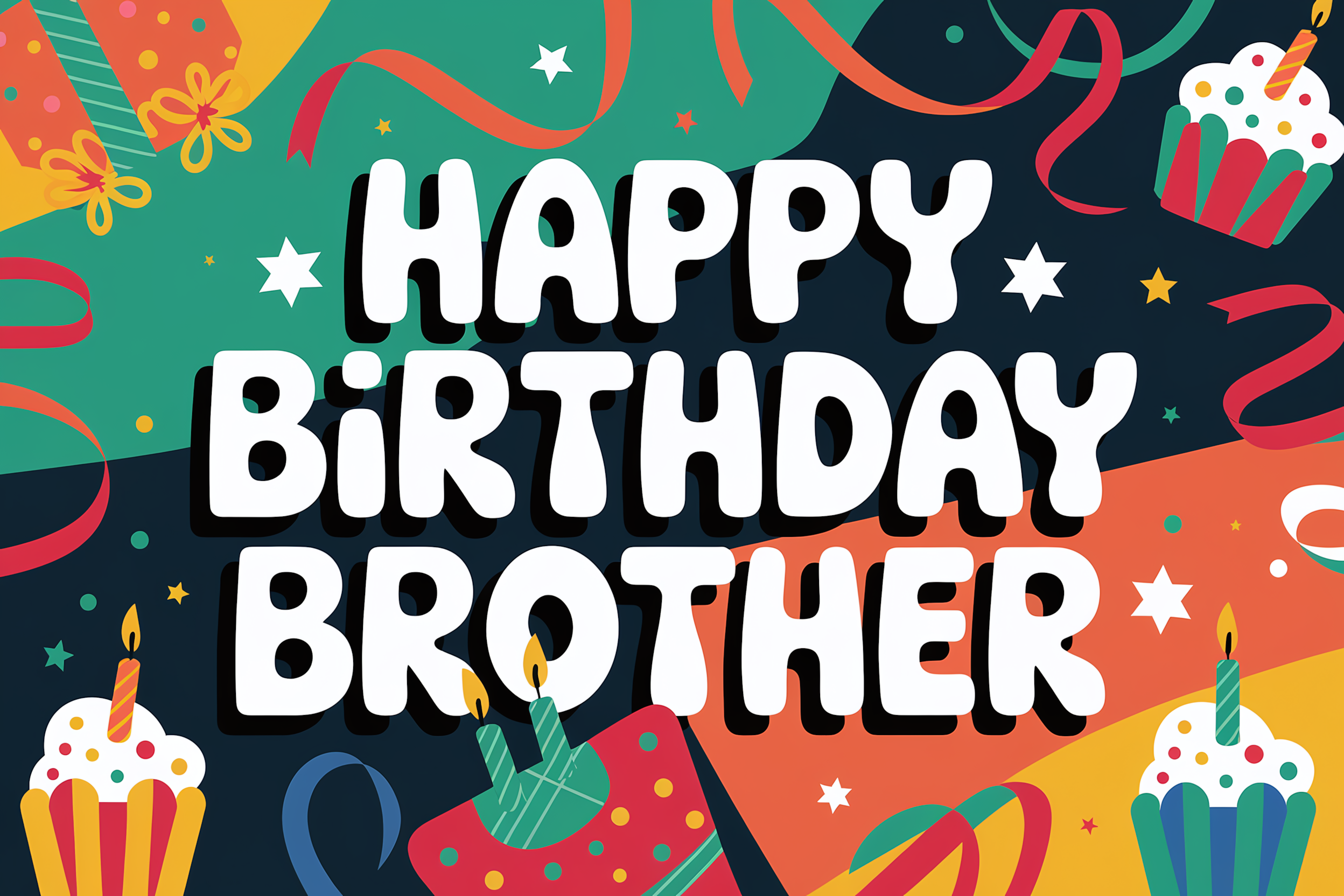 Happy Birthday Brother Card Design