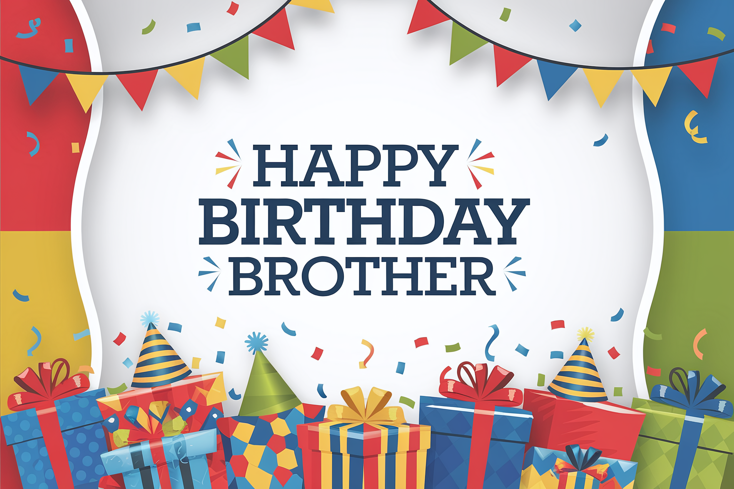 Happy Birthday Brother Card Design