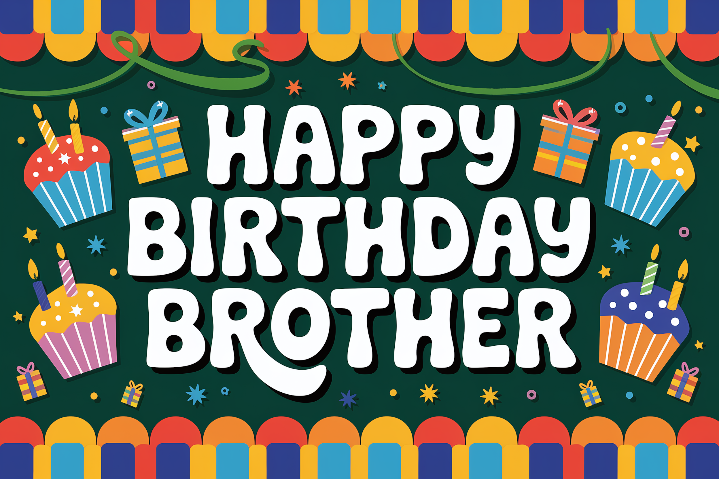 Happy Birthday Brother Card