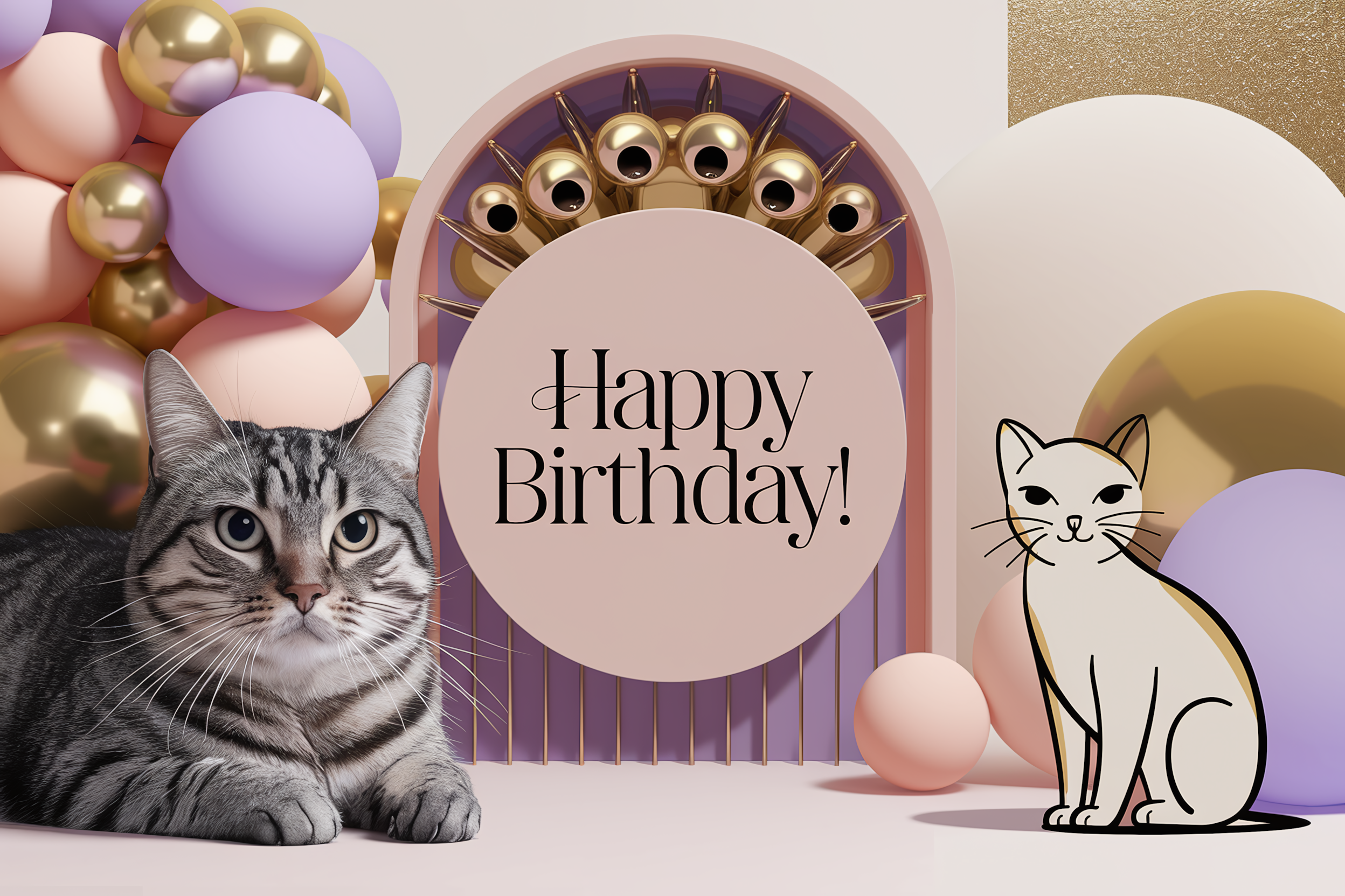 Happy Birthday Cat Party