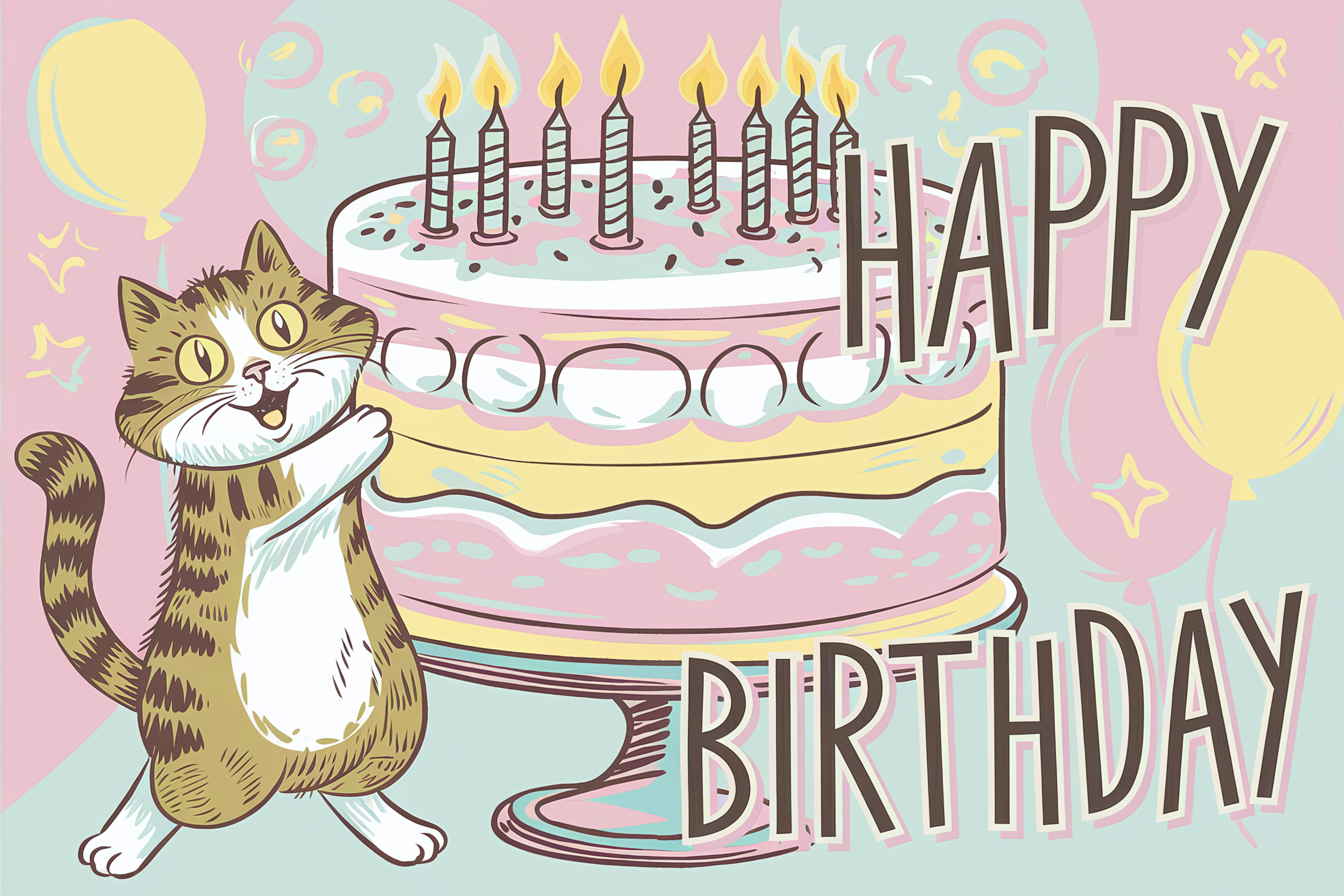 Celebrate Your Feline Friend with 30 Free Happy Birthday Cat Designs!