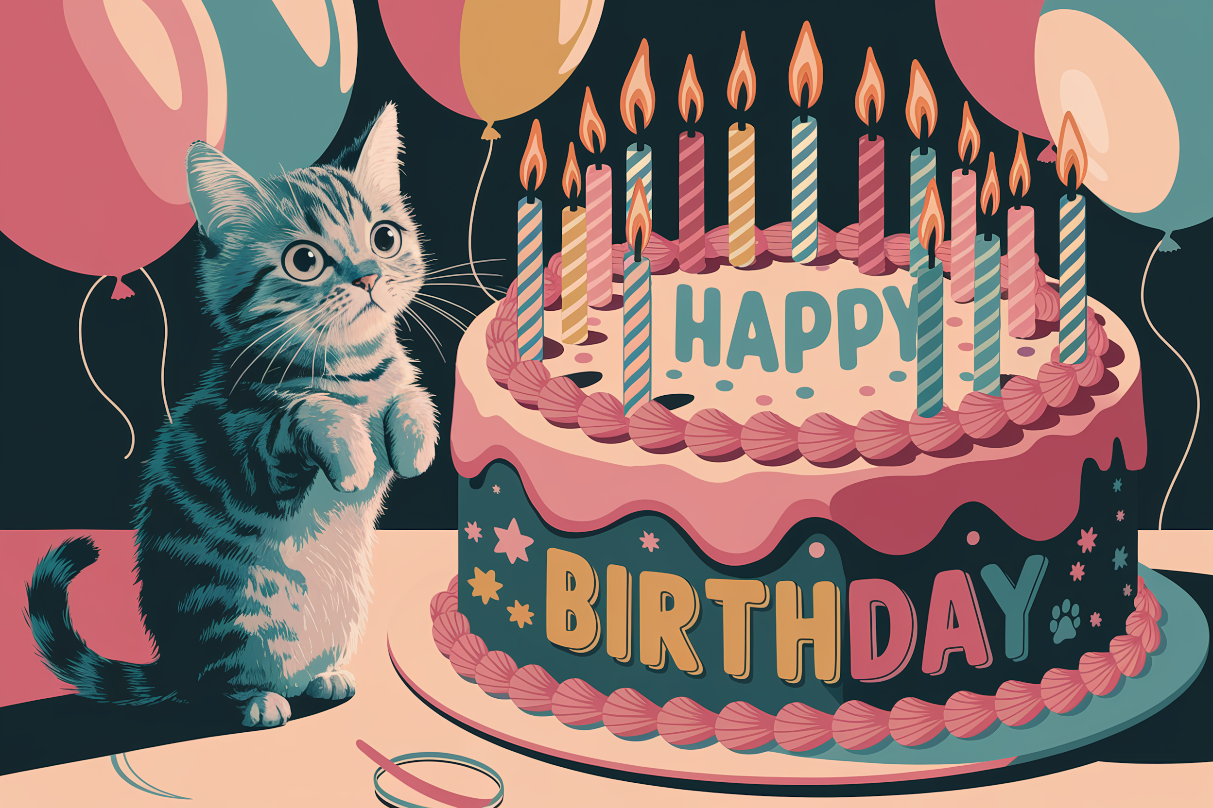 Celebrate Your Feline Friend with 30 Free Happy Birthday Cat Designs!