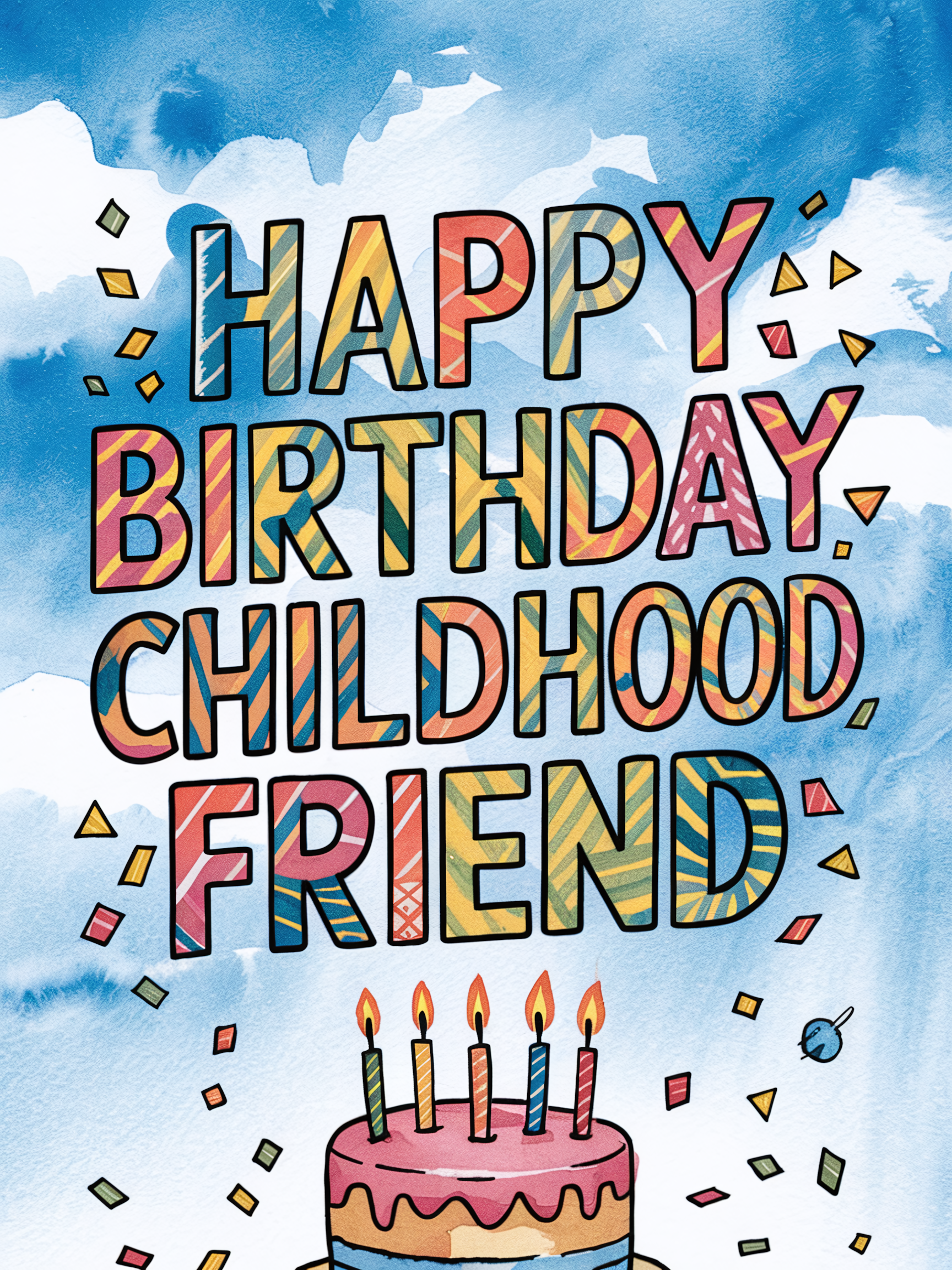 Happy Birthday Childhood Friend Card