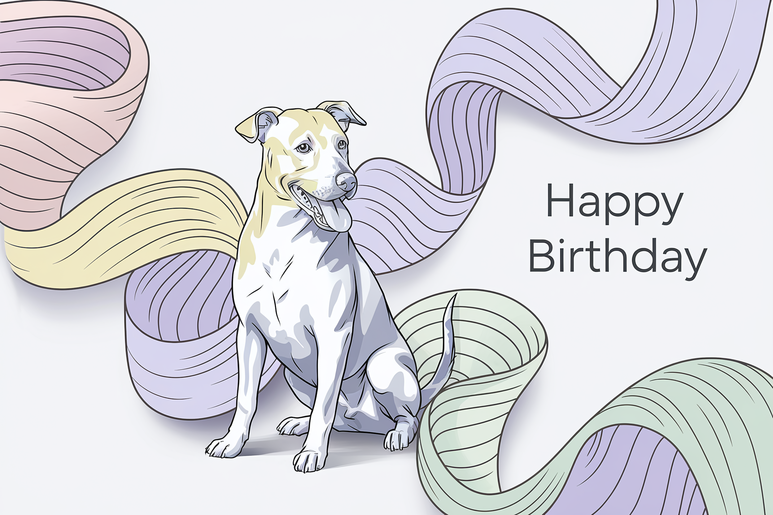 Happy Birthday Dog Greeting Card