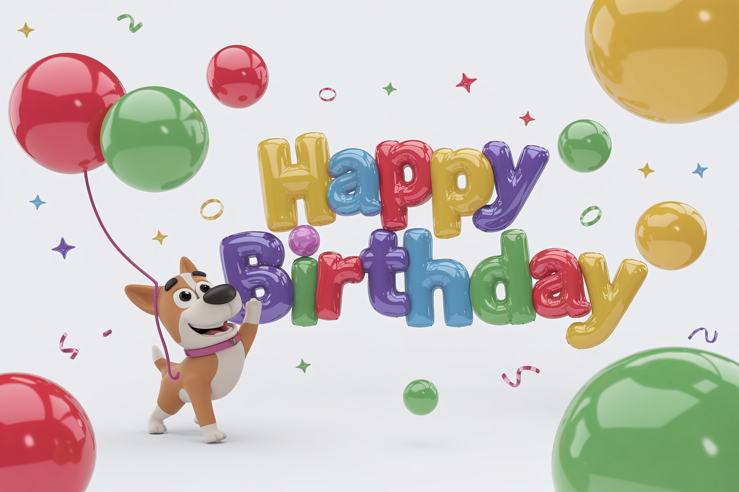 Happy Birthday Dog Balloon Party