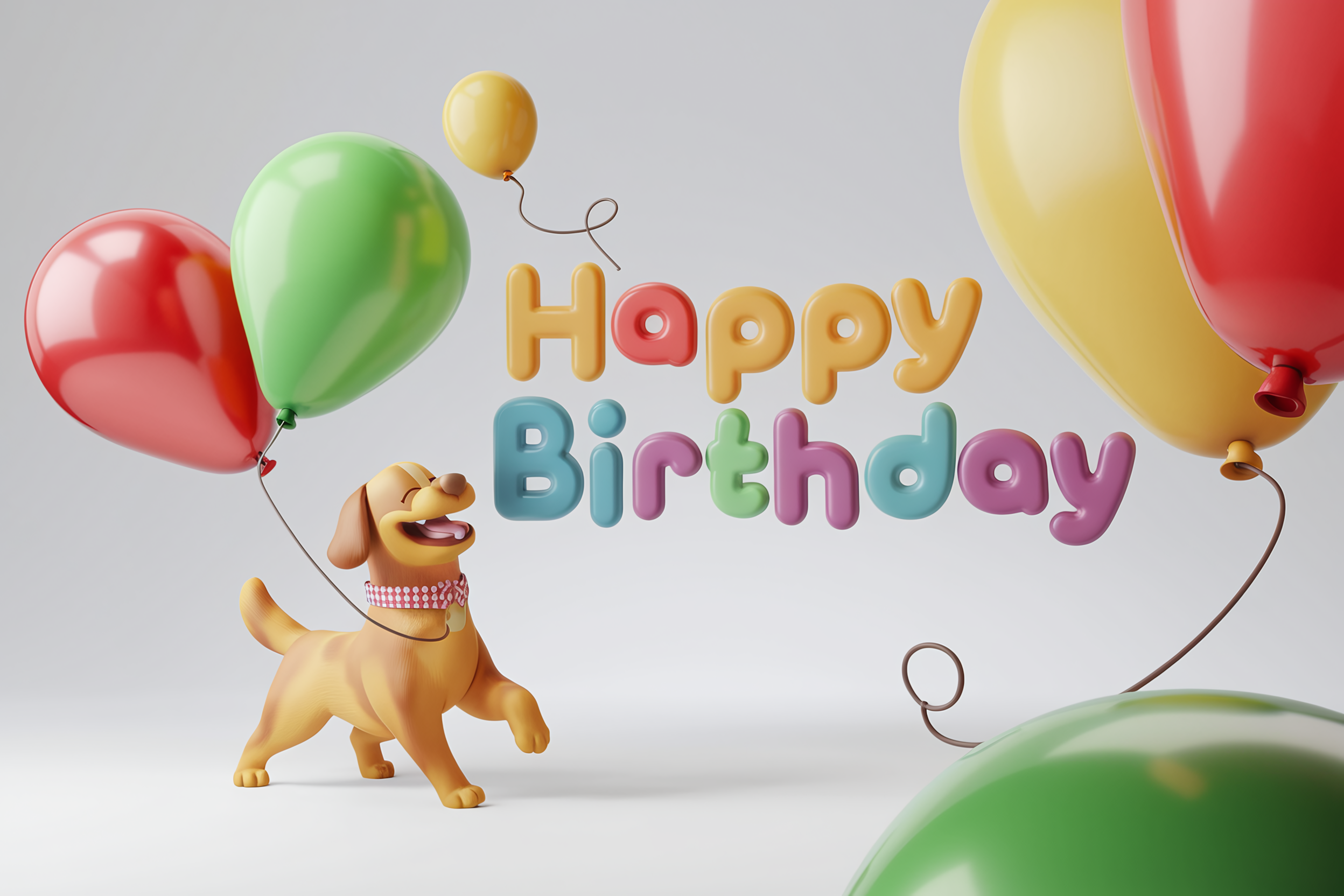 Happy Birthday Dog Cartoon