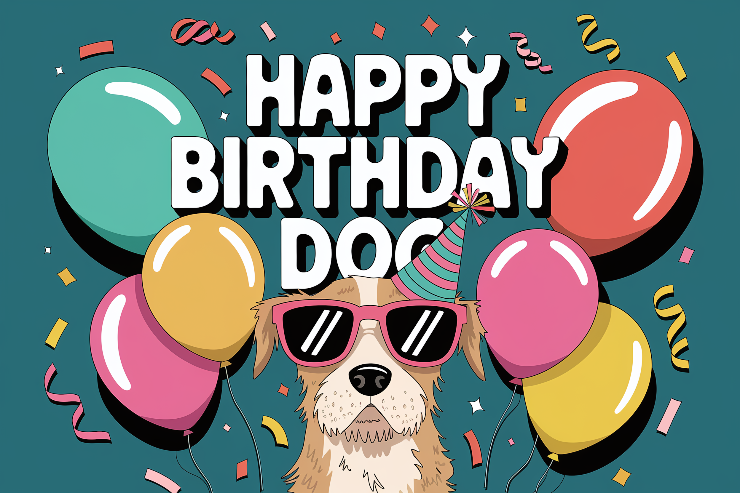 Happy Birthday Dog Card