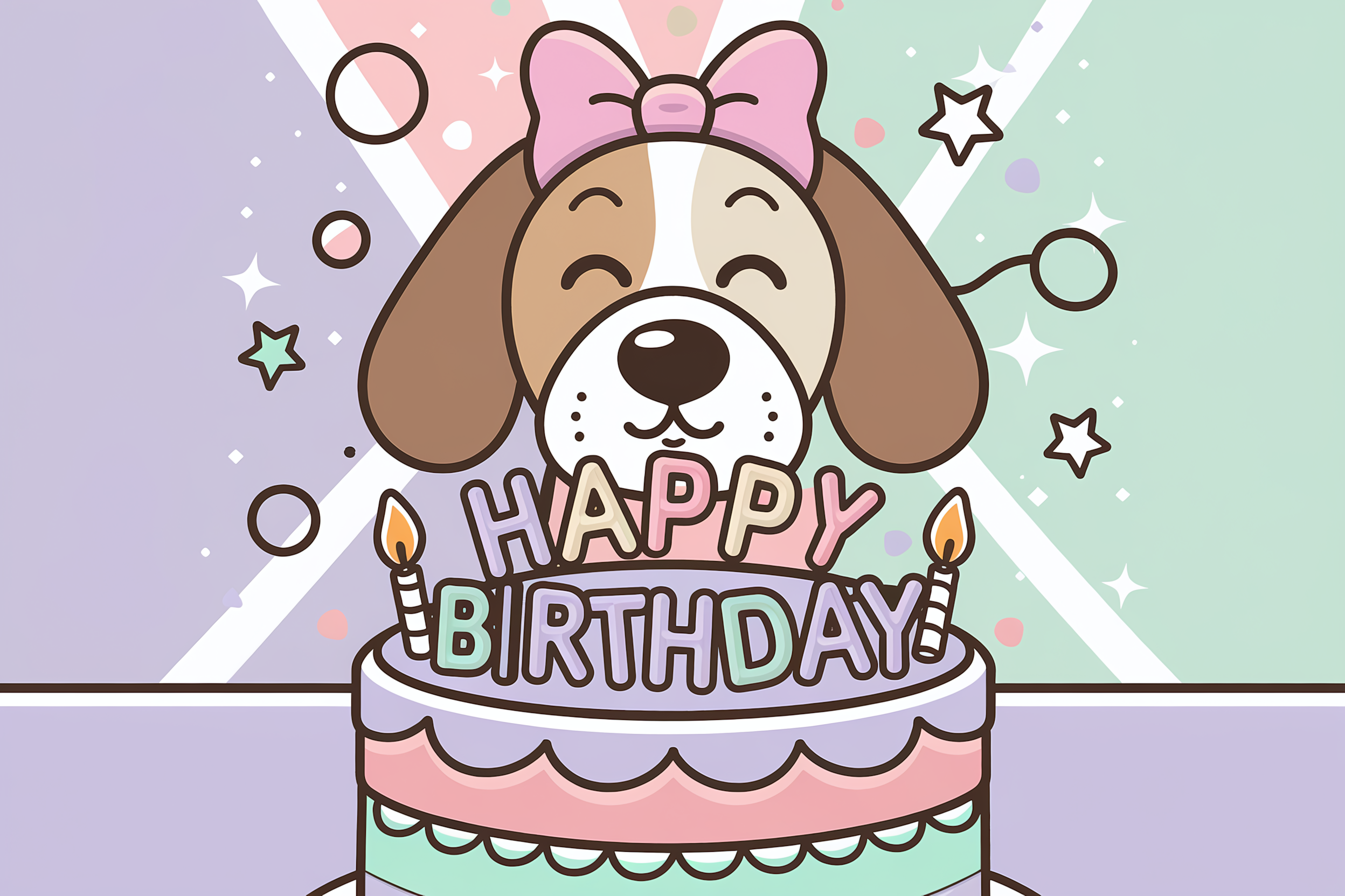 Happy Birthday Dog Cake