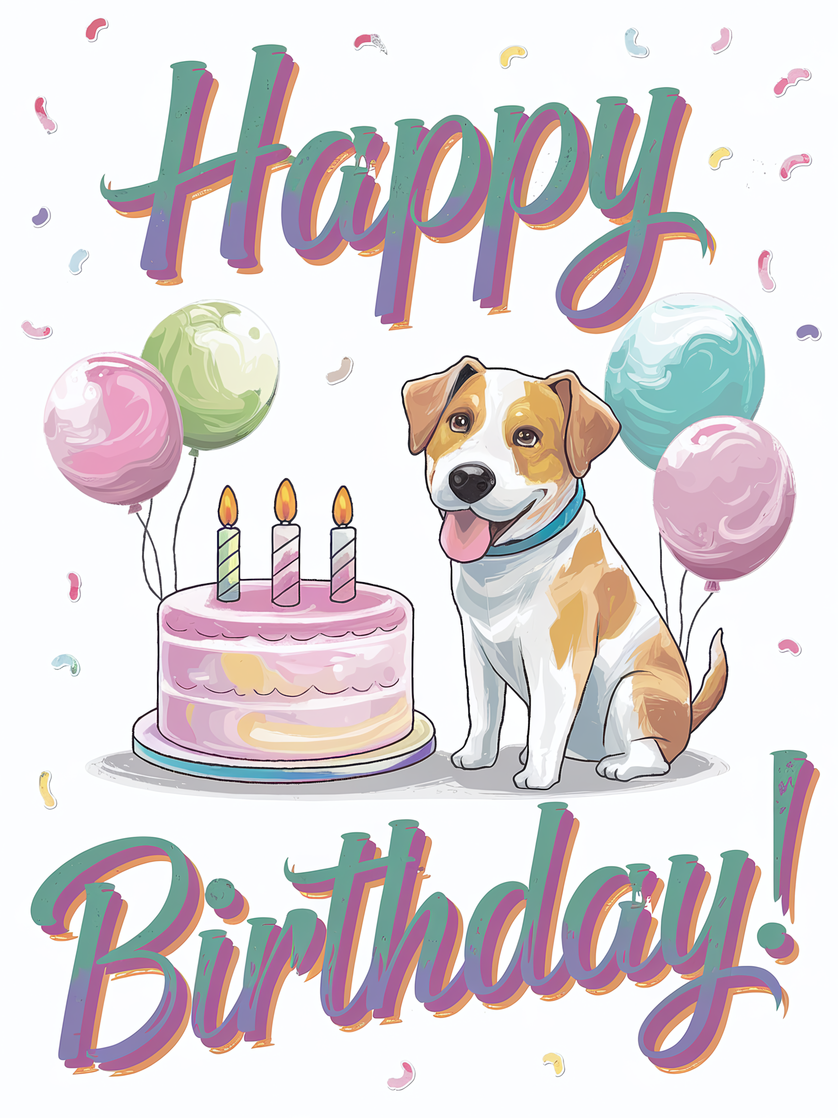 Happy Birthday Dog Card
