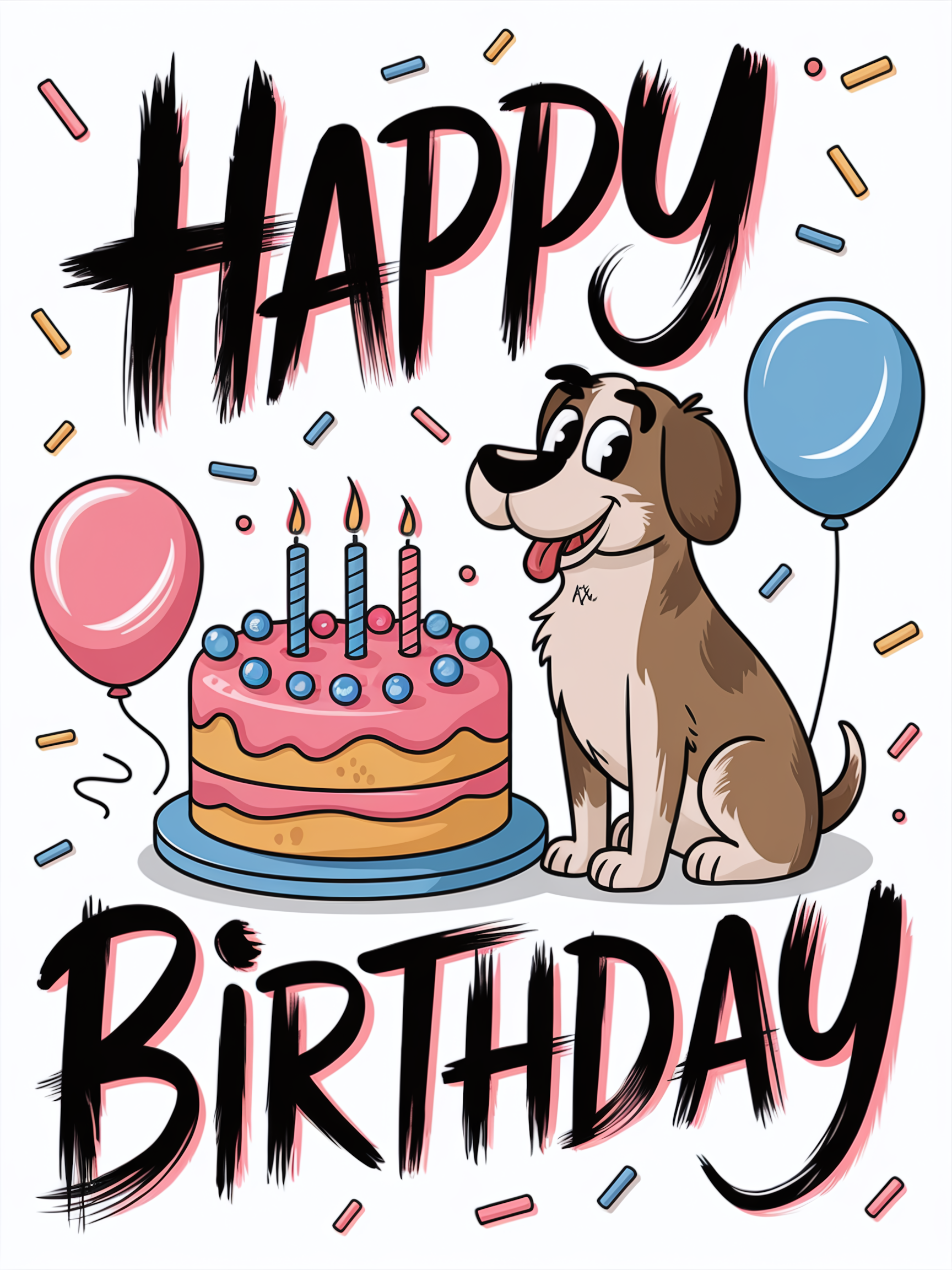 Happy Birthday Dog Card