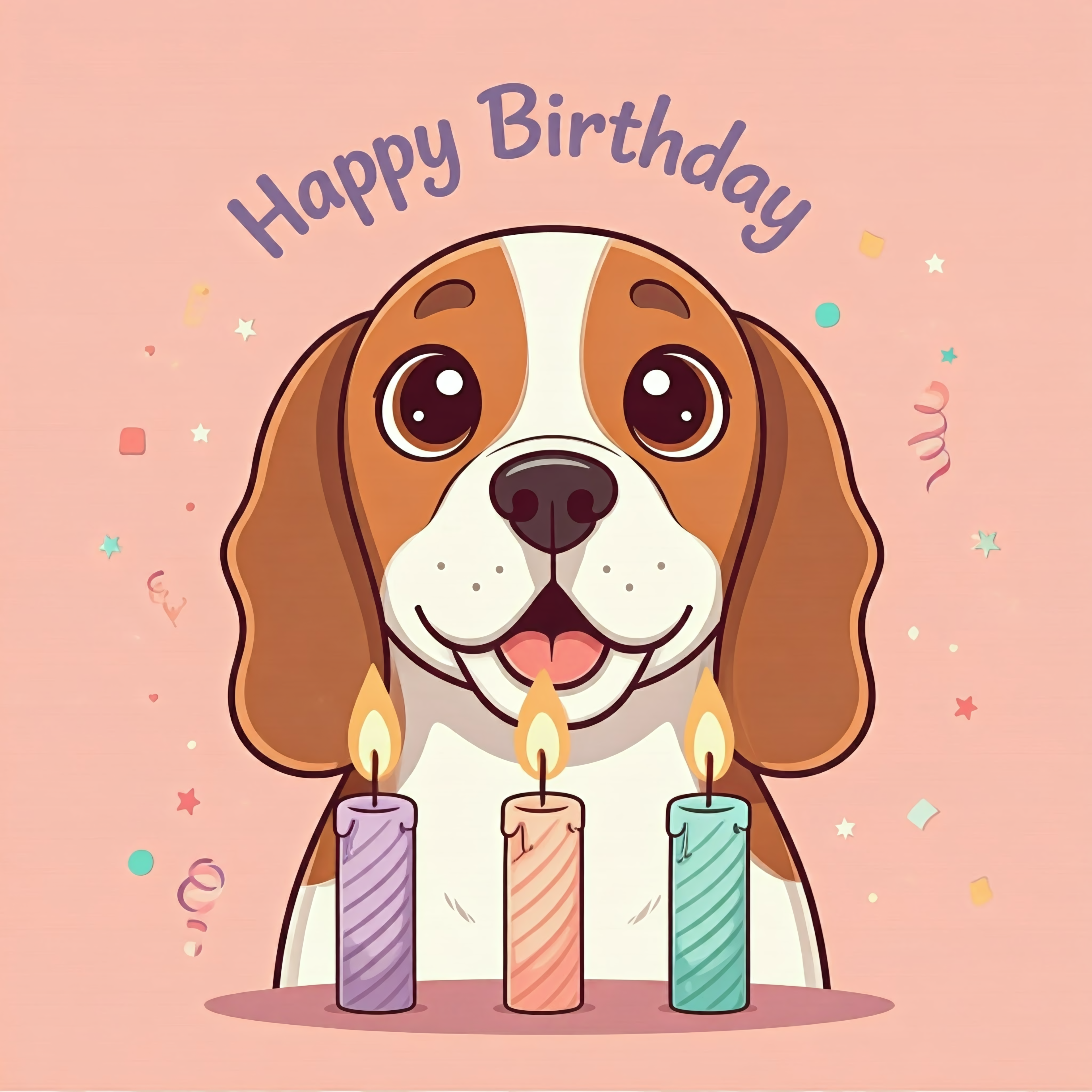 Beagle Dog Birthday Card