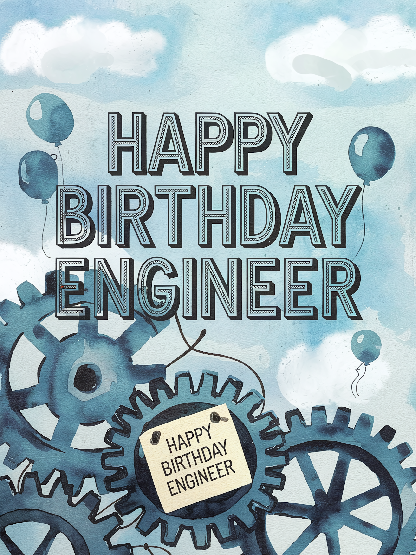 Happy Birthday Engineer Greeting Card