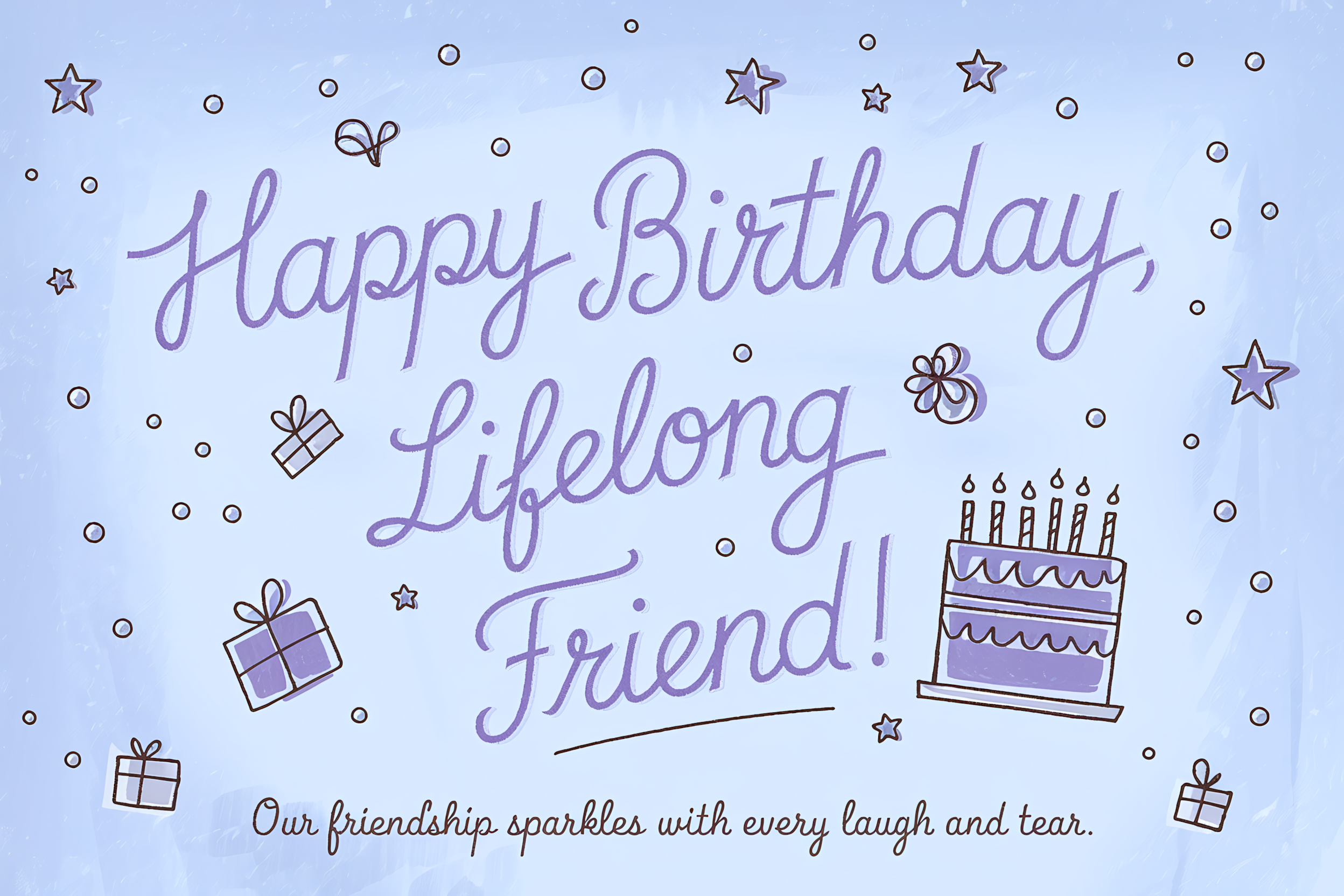 Happy Birthday Lifelong Friend Card