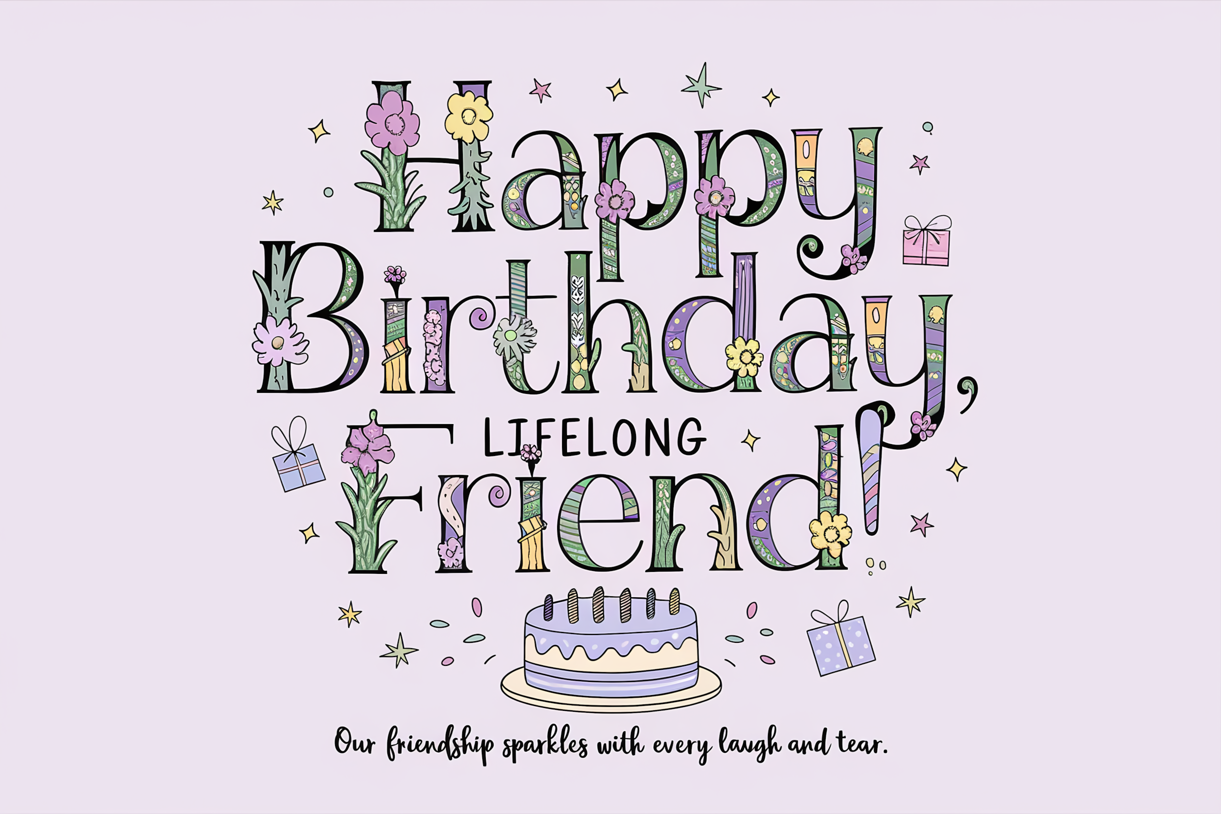 Happy Birthday Lifelong Friend Card