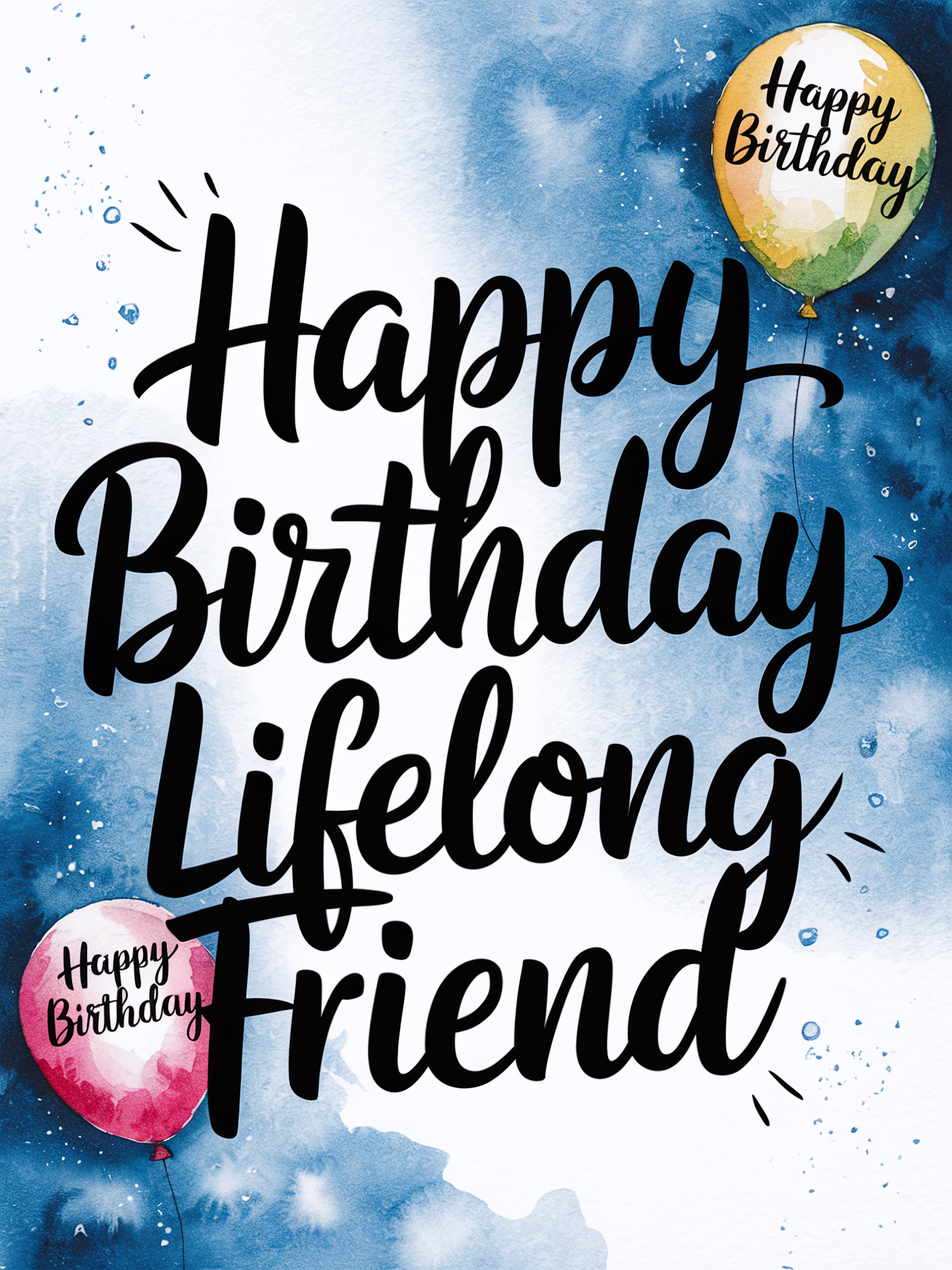 Watercolor Birthday Card for a Lifelong Friend