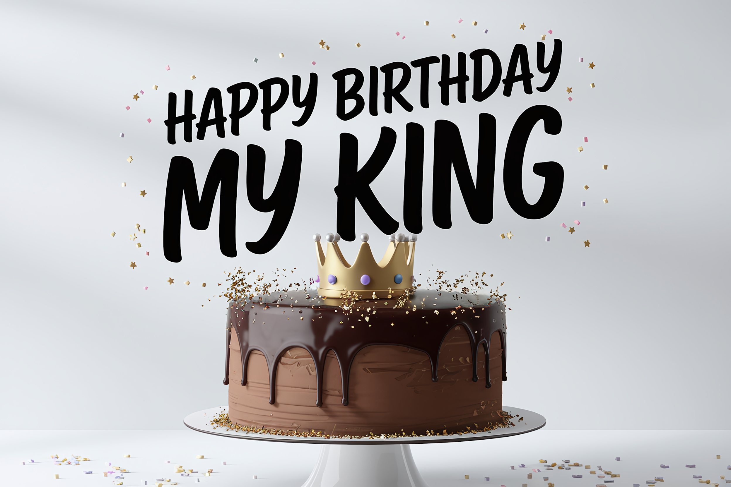 Happy Birthday My King Chocolate Cake