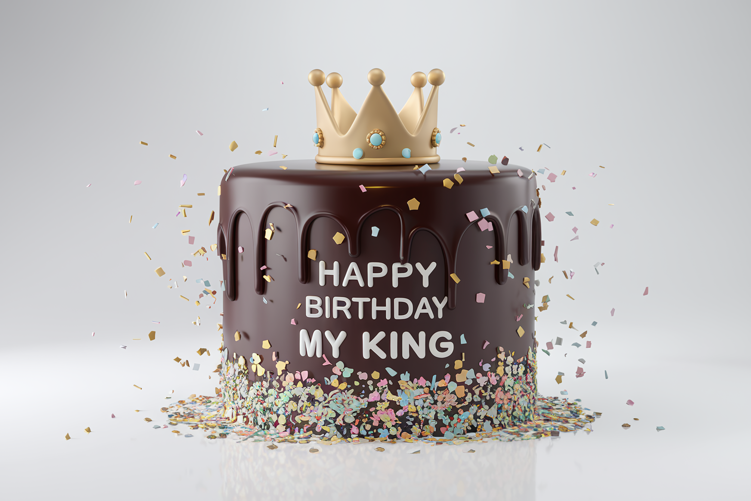 Happy Birthday My King Chocolate Cake