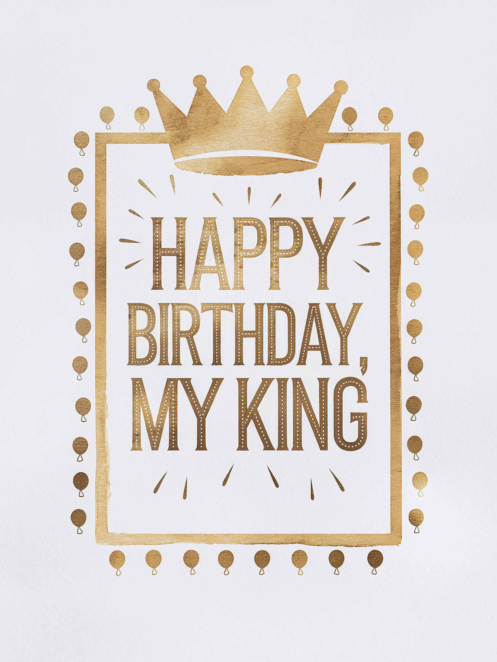 Watercolor Happy Birthday King Greeting Card