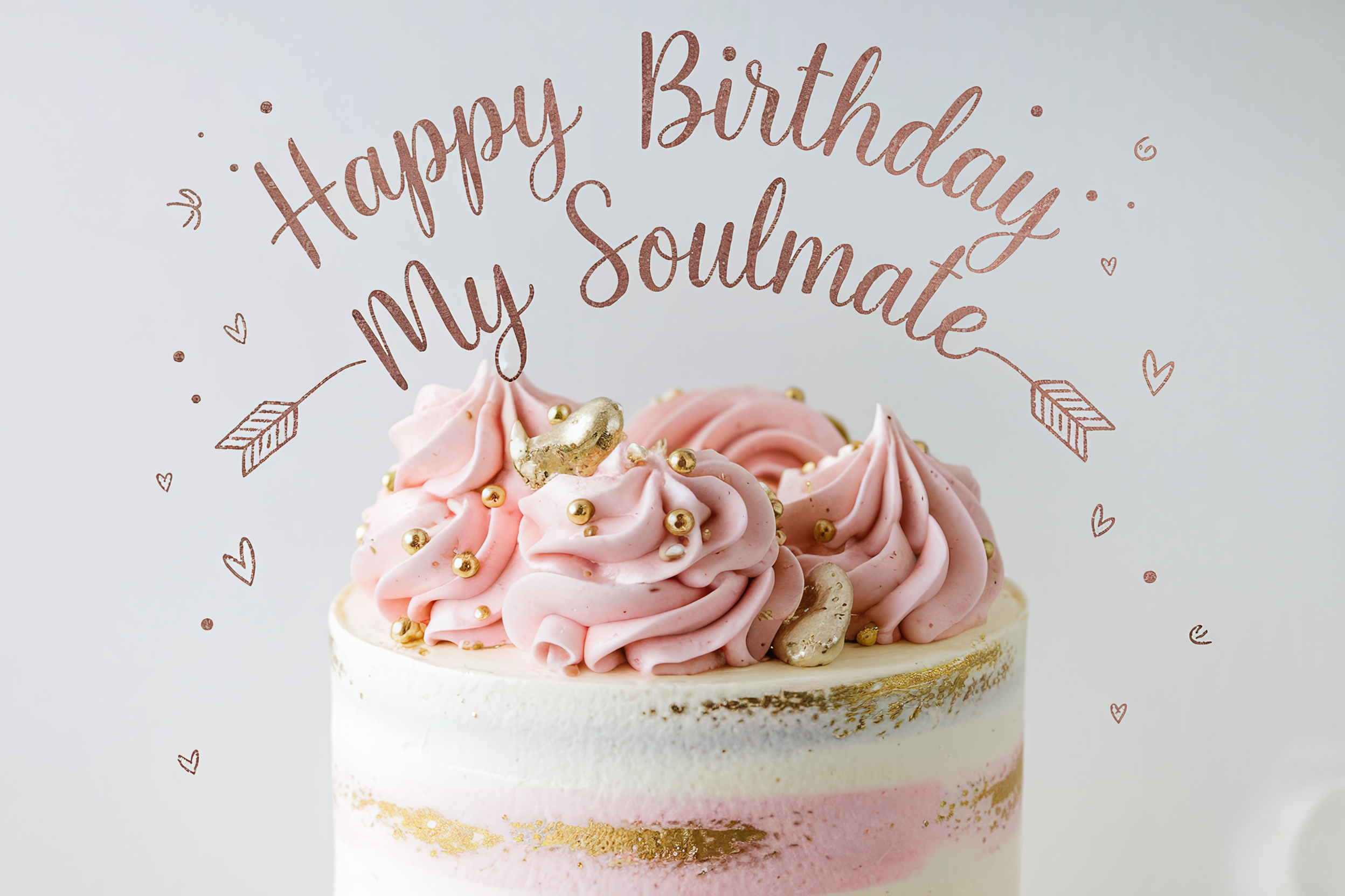 Romantic Birthday Cake for Soulmate