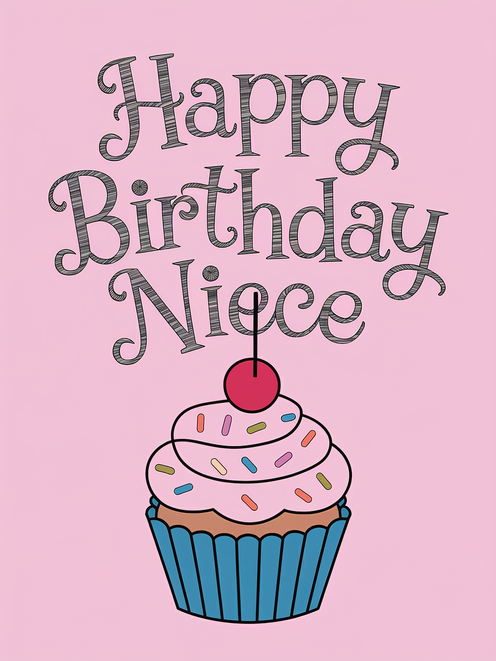 Happy Birthday Niece Cupcake