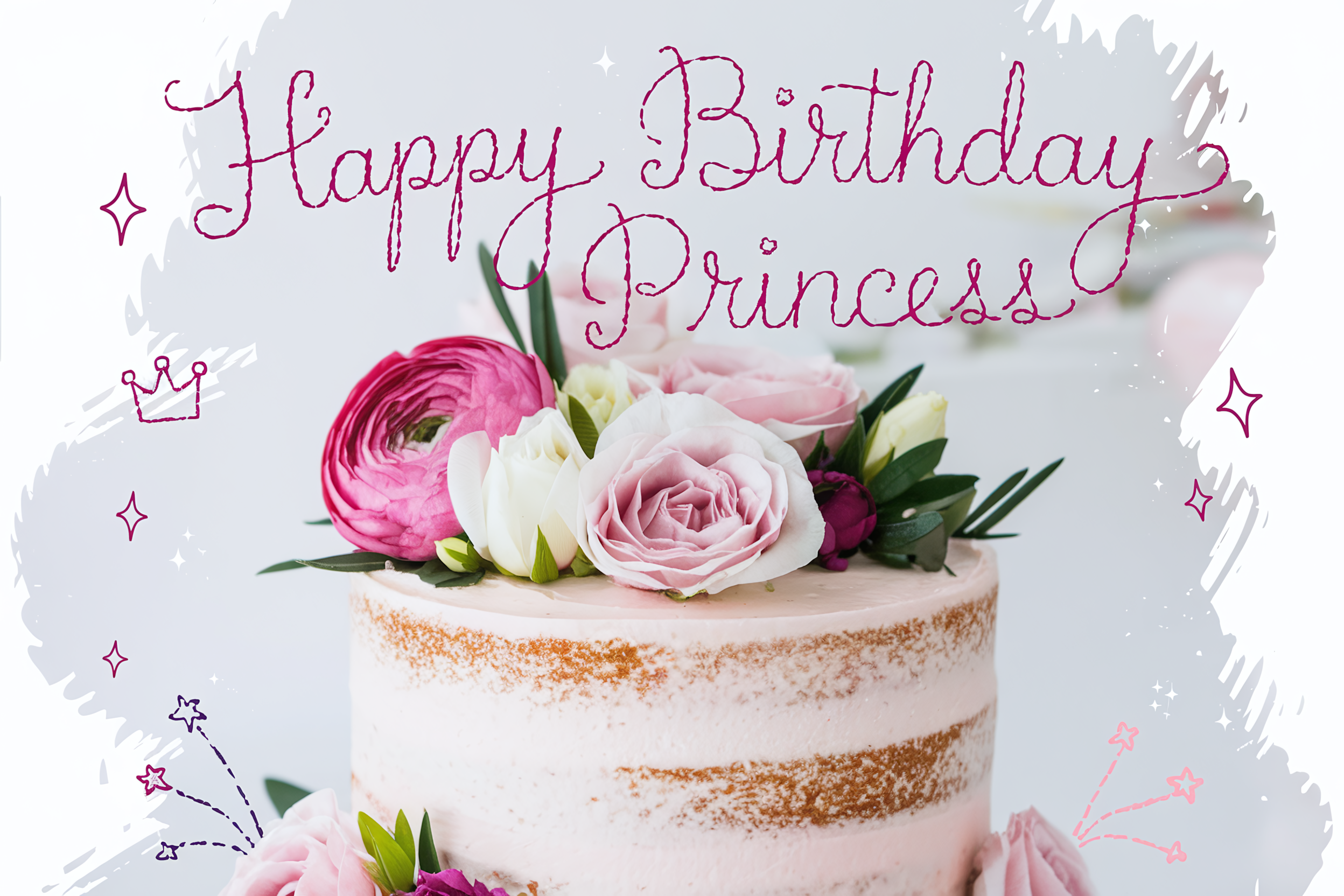 Happy Birthday Princess Cake