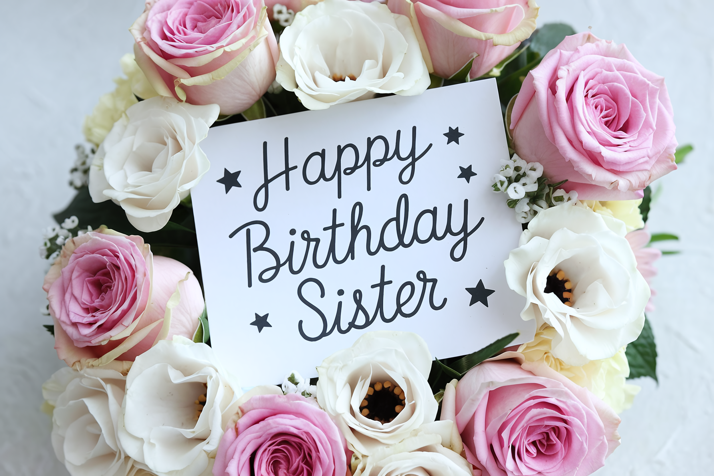 Happy Birthday Sister Flowers