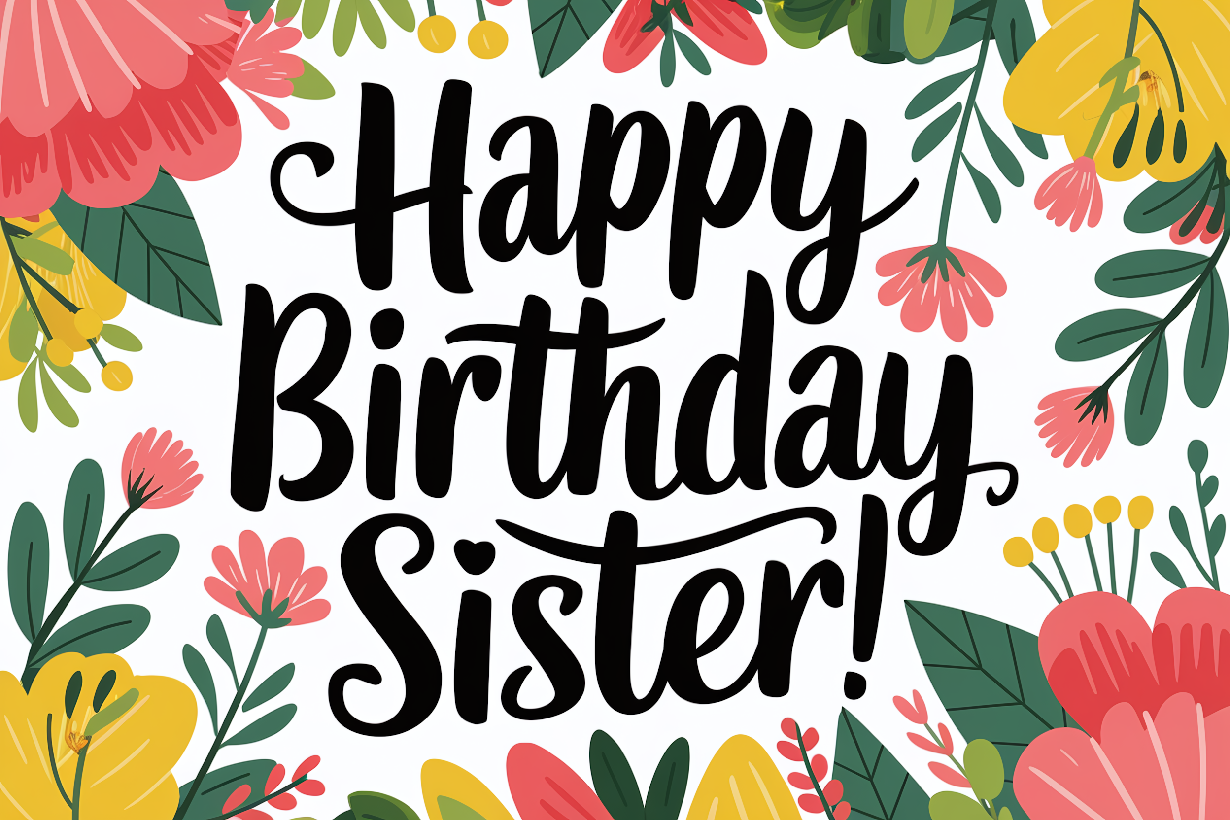 Happy Birthday Sister Card Design