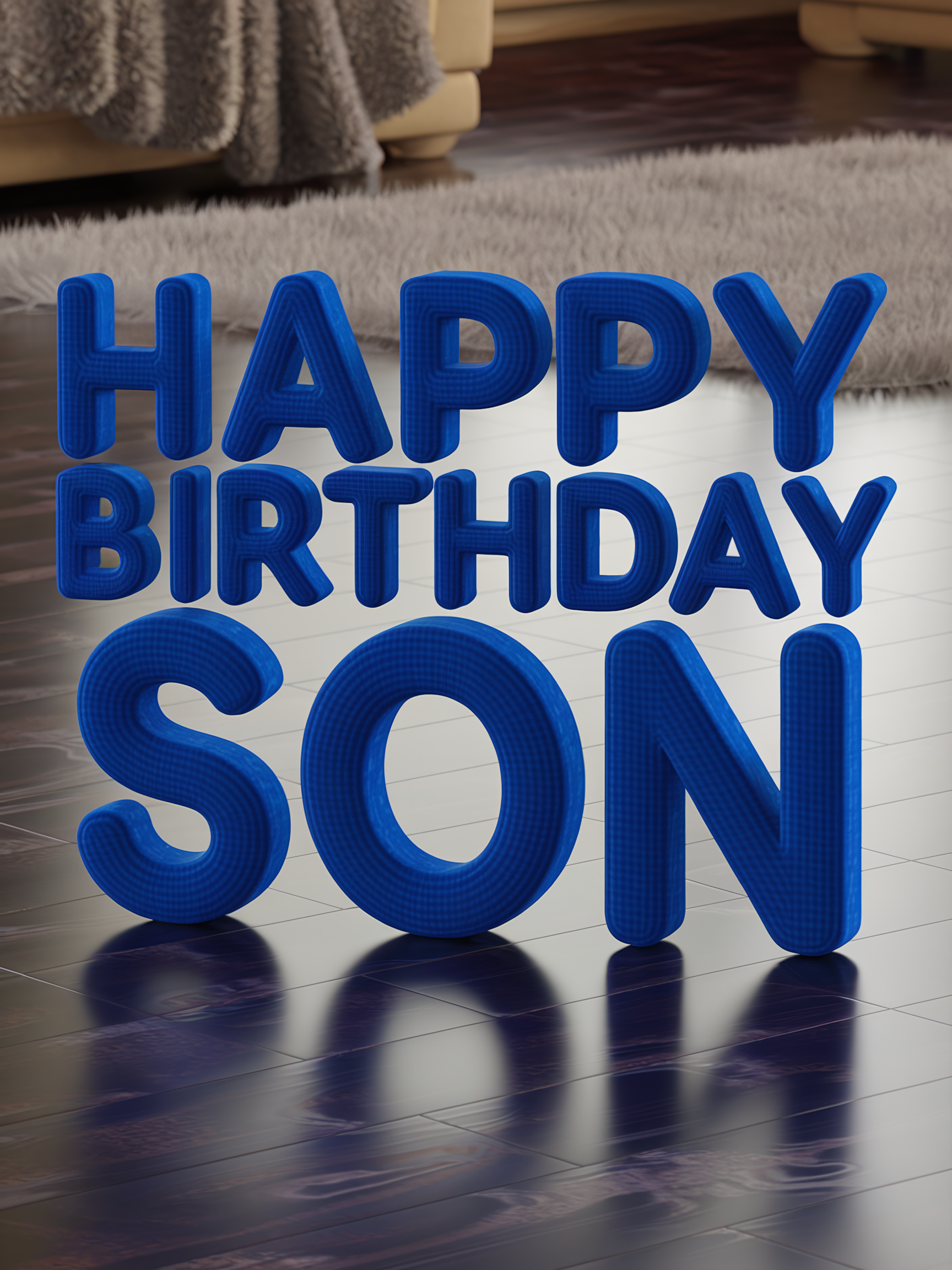 Happy Birthday Son 3D Render