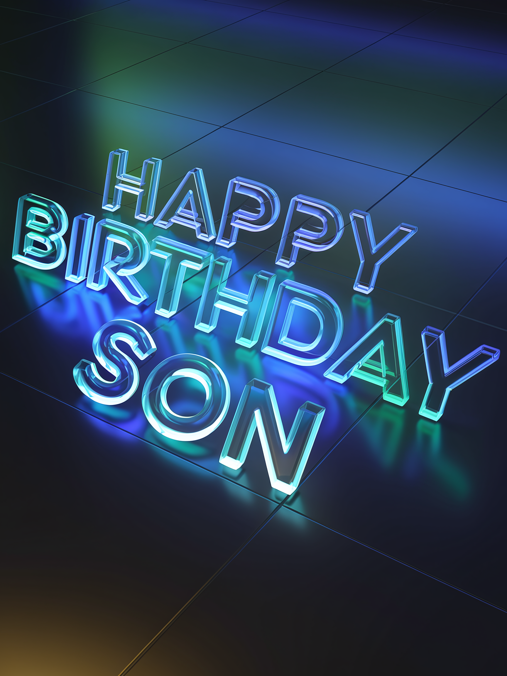 Happy Birthday Son Neon Sign