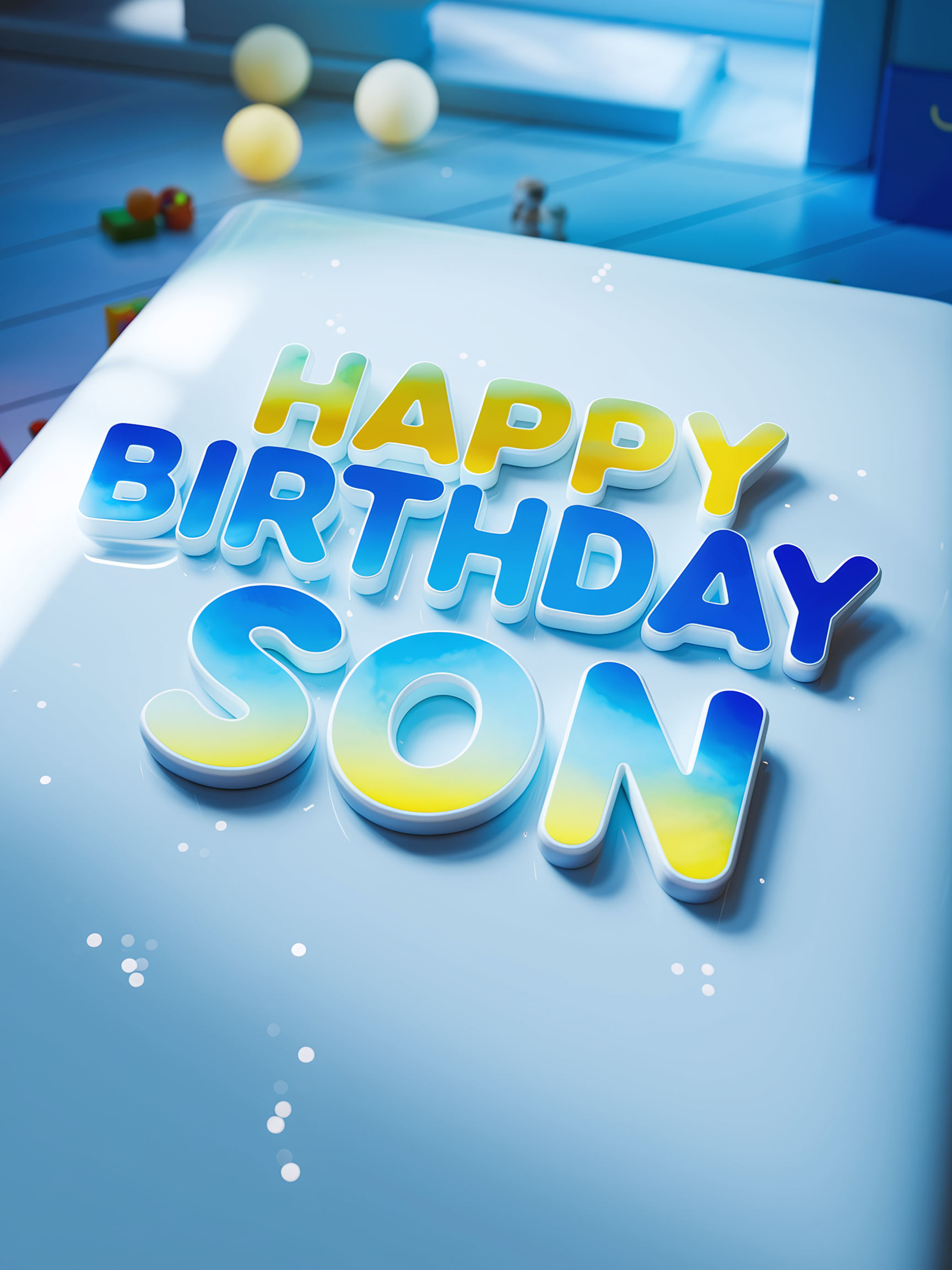 Happy Birthday Son 3D Render